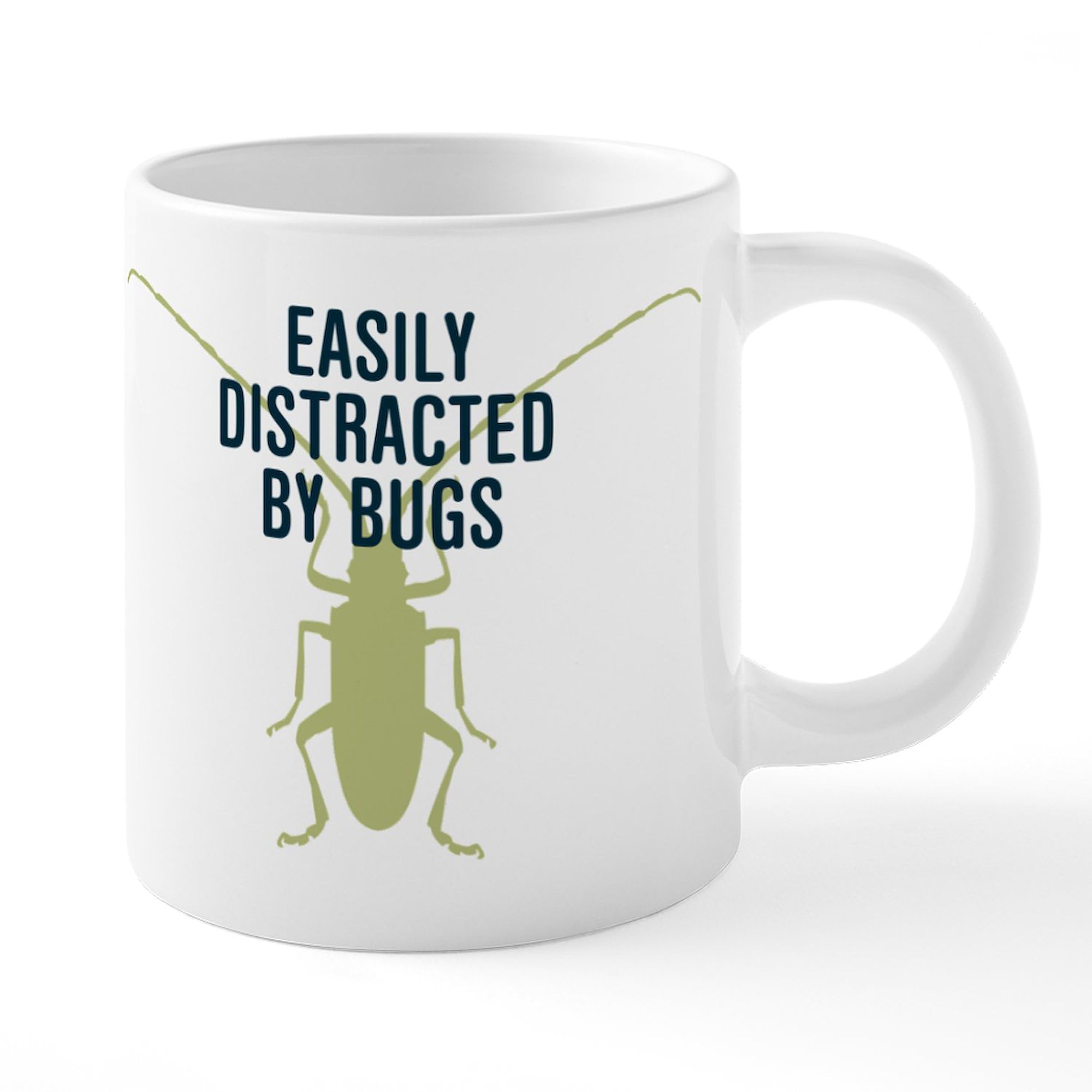 Distracted By Bugs 20 oz Ceramic Coffee Mega Mug - Large Funny Novelty Coffee Cup for Home, Office & Gifts - Perfect for Tea, Hot Chocolate & Morning Brews