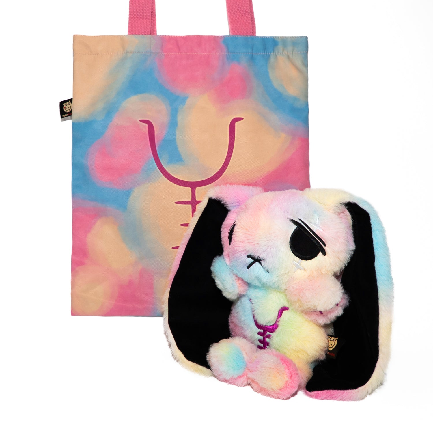 Plushie Dreadfuls Anxiety Rabbit Tie Dye Limited Edition Stuffed Animal - Soft Plush Toy for Stress Relief, Anxiety Comfort & Emotional Support