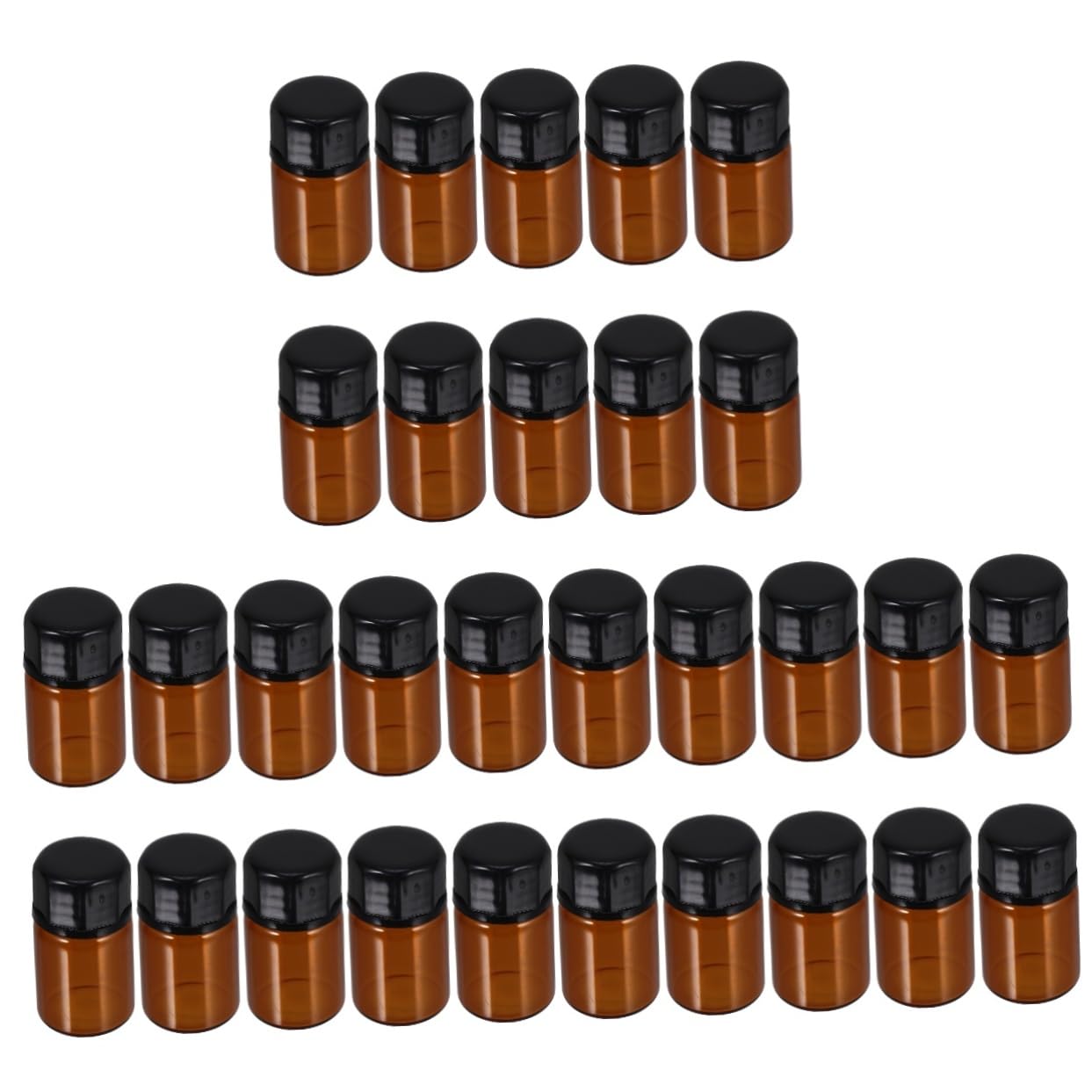 150pcs Amber Glass Essential Oil Bottles - Refillable Perfume Jars, Apothecary Sample Containers for DIY Beauty, Aromatherapy & Makeup Storage | Perfect for Home Spa, Gift Packaging & Craft Organizing