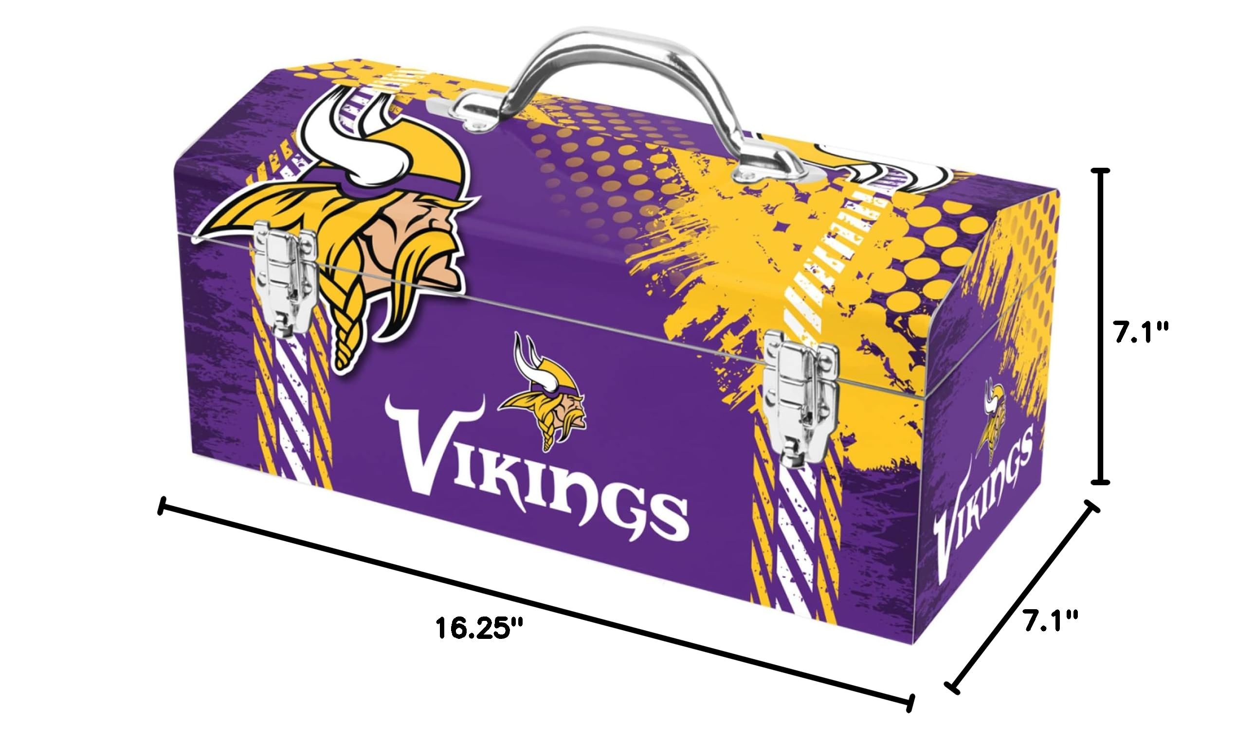 FANMATS NFL Unisex-Adult Tool Box - Durable Multi-Purpose Storage for Sports Fans | Perfect for Game Room, Garage & Tailgating Accessories