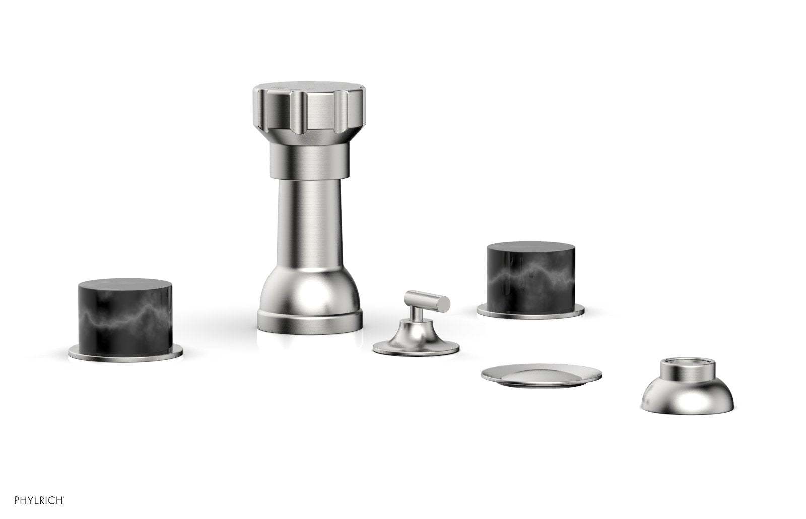 Premium BASIC II 4-Hole Bidet Faucet Set with Elegant Marble Handles - 230 62 Series for Modern Bathroom Upgrade | Perfect for Home, Hotel, and Spa Use