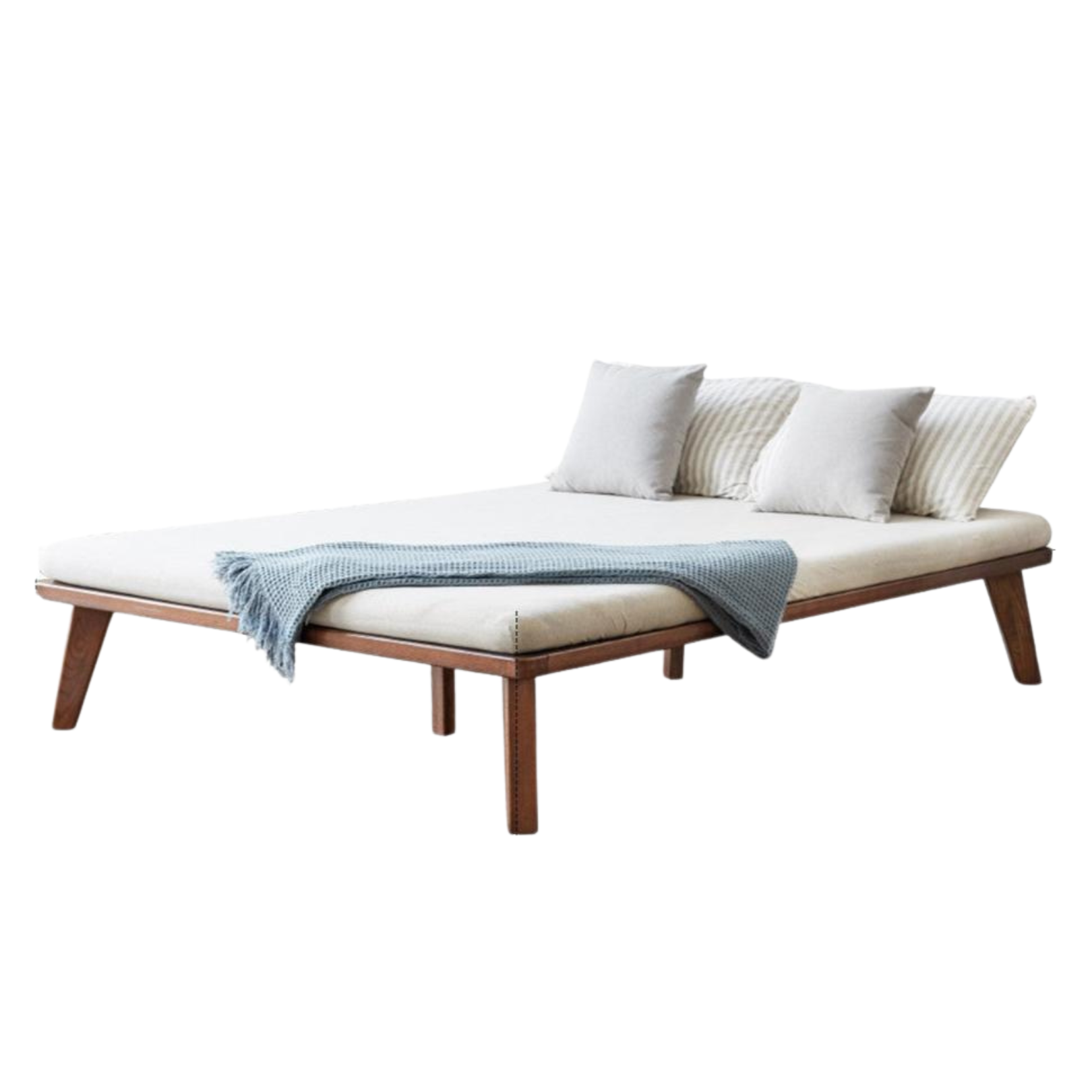 Walnut color High deck Platform Bed