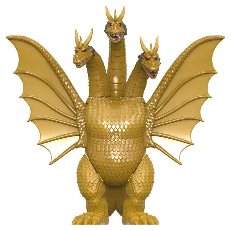 Toho ReAction King Ghidorah Action Figure - Classic Japanese Monster Collectible Toy for Display, Gifts, and Movie Scenes