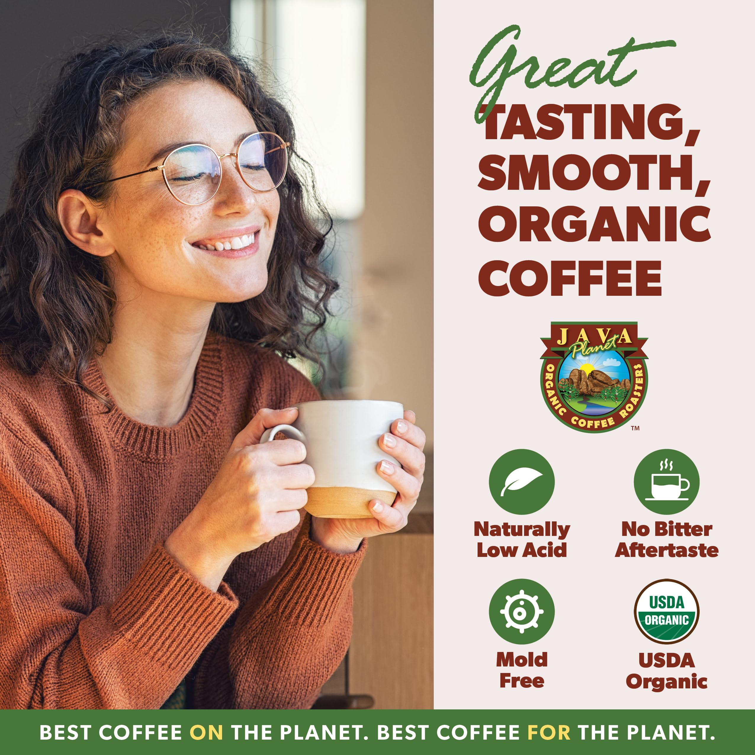 Organic Espresso Blend Coffee Beans - Smooth Full Flavor, Low Acid, Whole Bean, 5LB Bag by Java Planet - Perfect for Home Brewing & Cafes