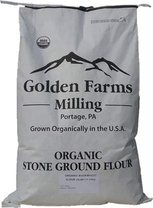 Organic Buckwheat Flour - 25 lbs (11.34kg) | Gluten-Free, Non-GMO, Whole Grain Baking Flour for Bread, Pancakes & Pasta | Perfect for Home Bakers & Health-Conscious Cooking