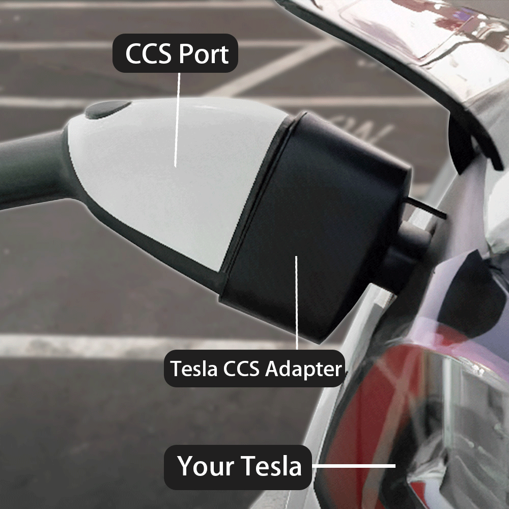 Tesla Model 3/Y/S CCS Combo Fast Charger Adapter - 250KW High-Speed Charging for Electric Vehicles - Perfect for Road Trips & Long Distance Travel