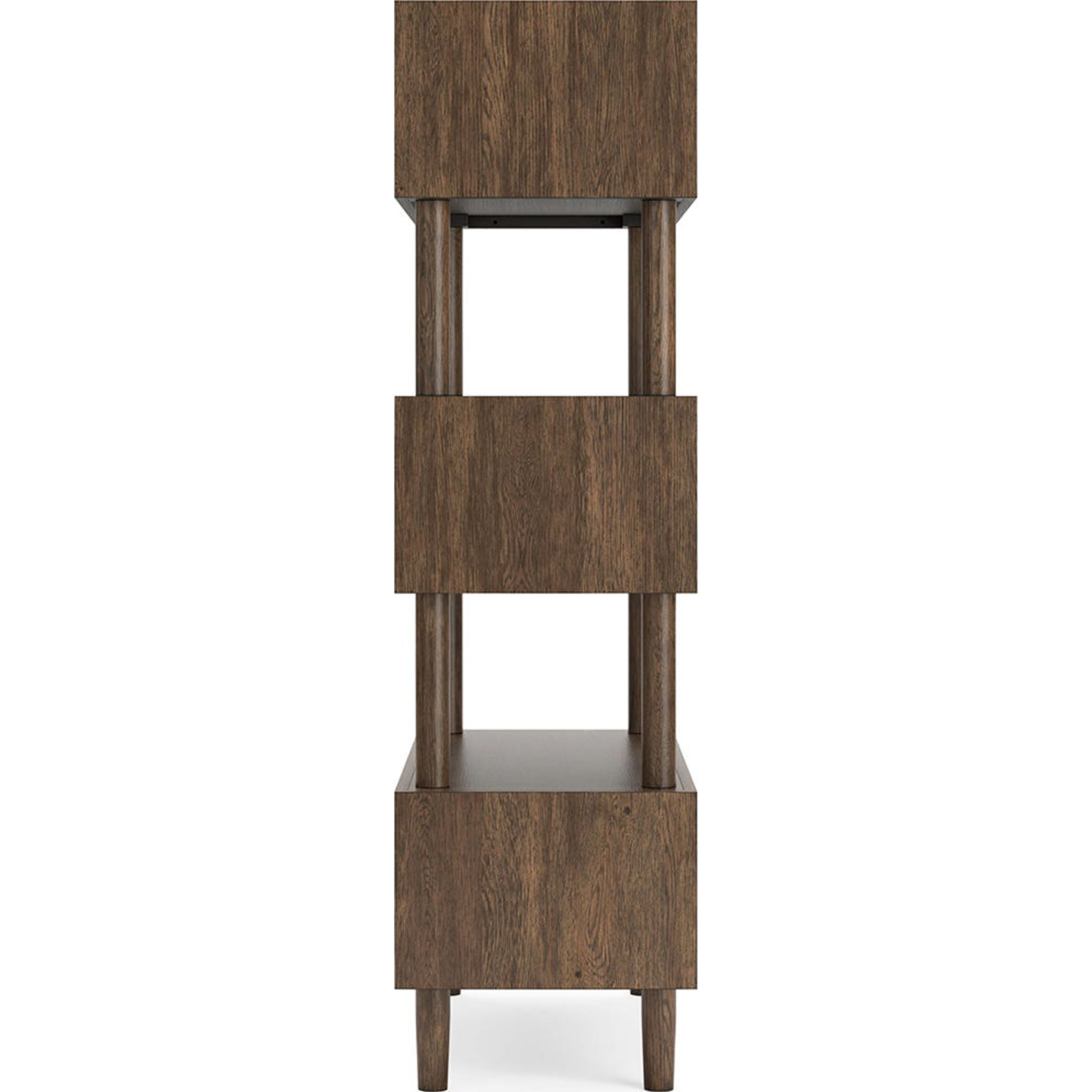 Austanny 5-Tier Wooden Bookcase - Warm Brown Bookshelf for Living Room, Bedroom & Office - Stylish Storage Solution for Books, Decor & Essentials