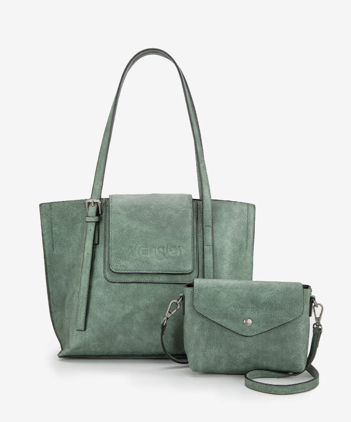 Wrangler Flap Shoulder Bag Set for Women & Men - Durable Crossbody Purse with Adjustable Strap - Perfect for Travel, Work & Everyday Use