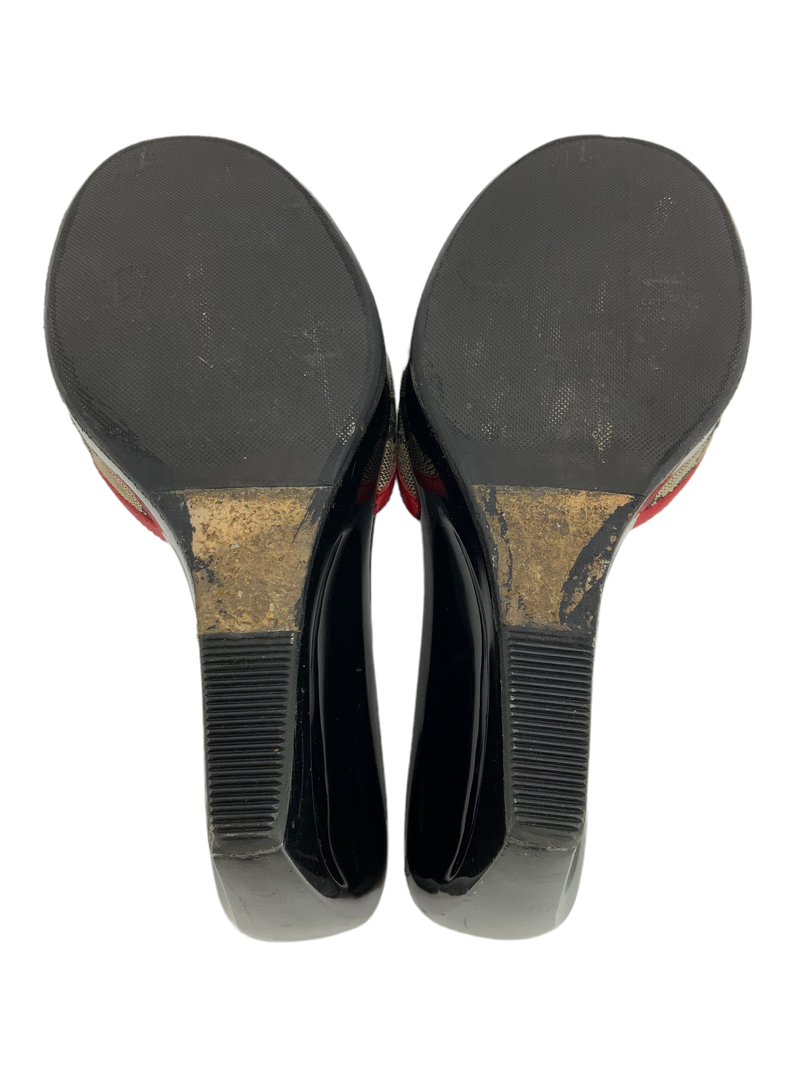 Gucci Monogram Canvas Wedge Sandals for Women - Size 8 US | Comfortable Designer Heels for Summer Outfits, Parties & Date Nights