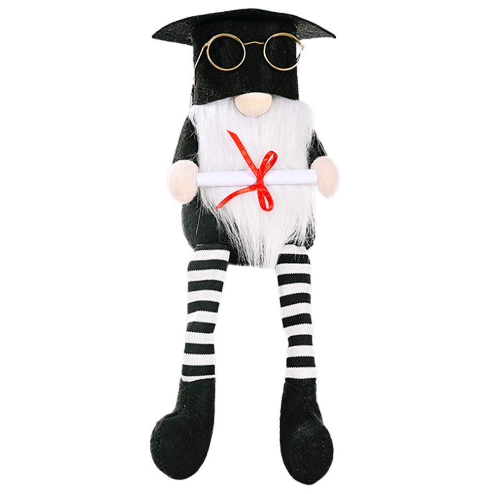 LUOZZY Rudolph Faceless Doll with Graduation Hat - Cute Gnome Figurine for Desktop Decor, Graduation Party Favors & Gifts (Male) - Perfect for Graduation Celebrations, Office Decor & Home Decoration