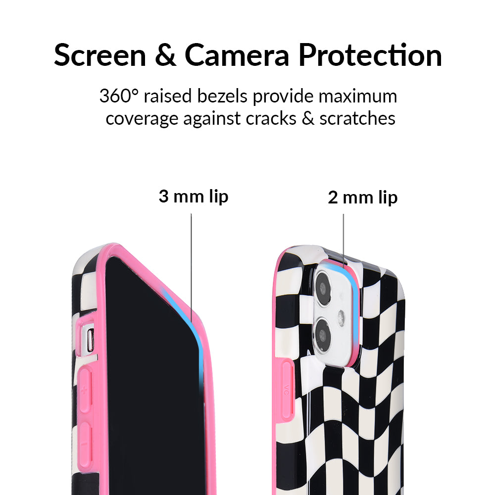 Vibe Check iPhone Case - Trendy Protective Cover for iPhone 12/13/14/15 - Shockproof & Slim Design - Perfect for Everyday Use, Travel & Outdoor Activities