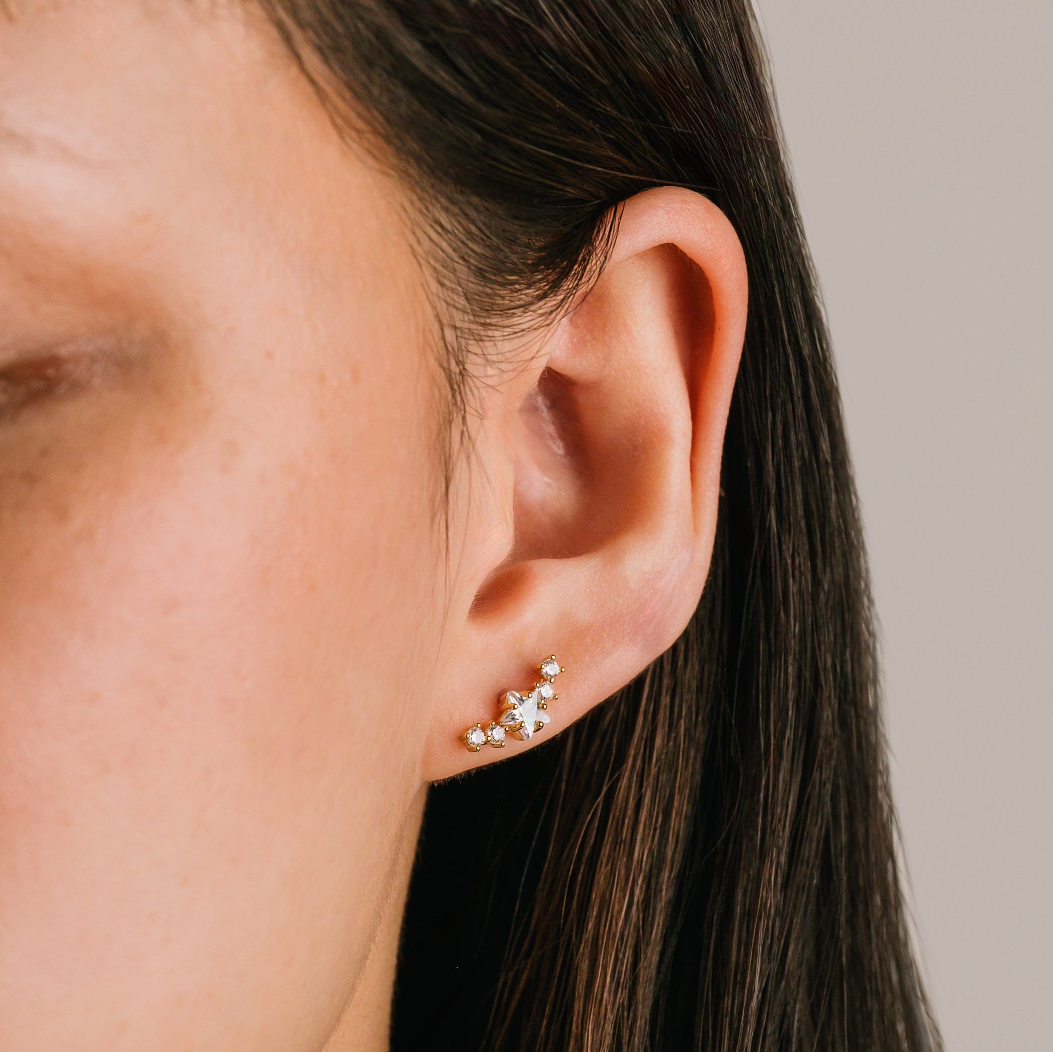 Stargazer Climber Earrings - Elegant Floral Dangle Earrings for Women | Perfect for Weddings, Parties & Everyday Wear