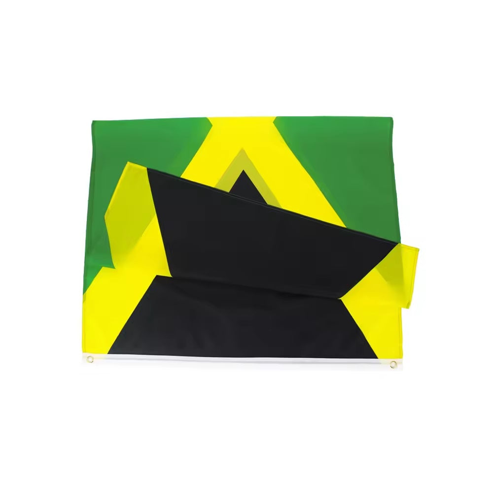 Jamaican Flag 90x150cm - Premium Polyester Outdoor/Indoor National Flag for Parties, Events & Home Decoration