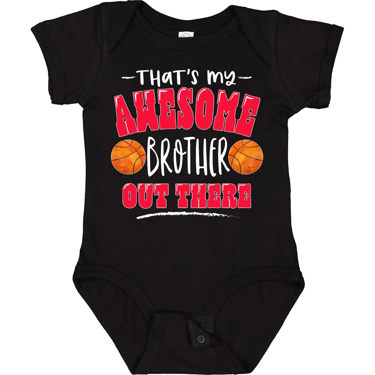 Inktastic Awesome Brother Basketball Baby Bodysuit - Perfect for Sibling Gifts