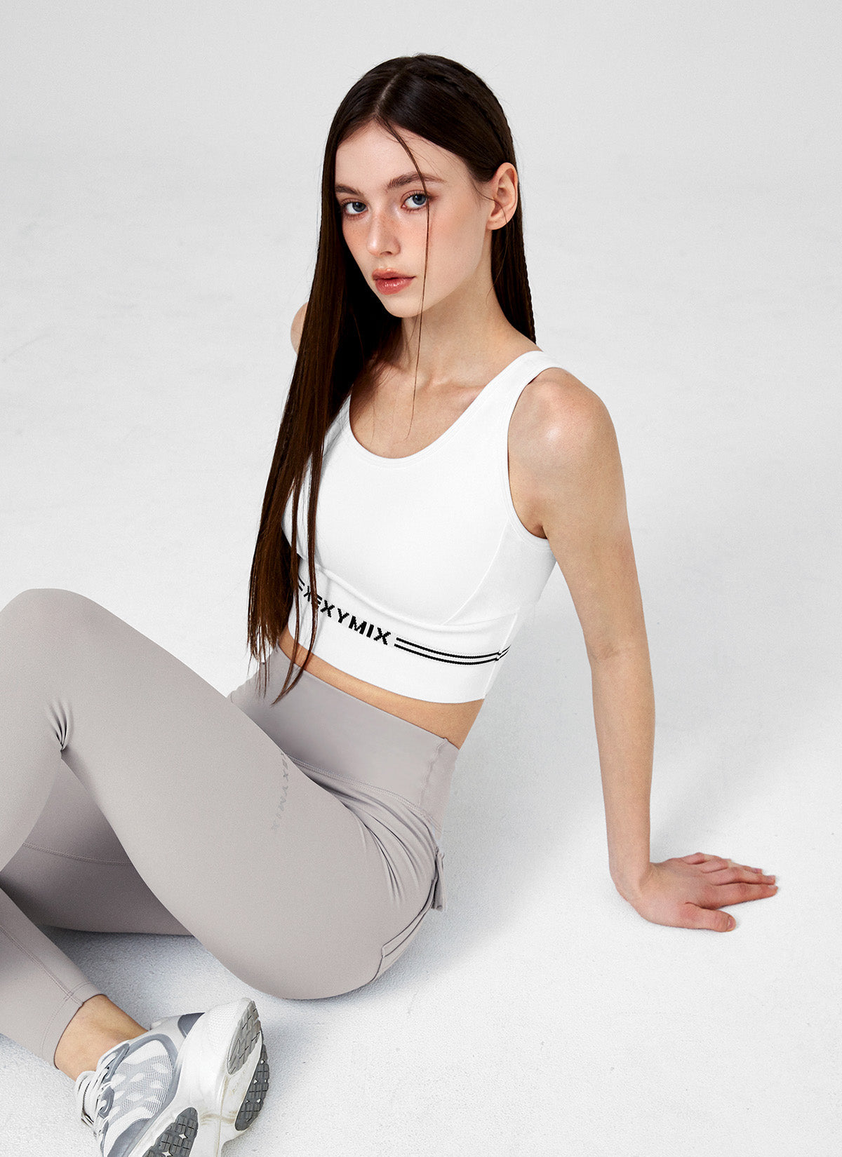 Black Label Power Rise Logo Banding Bra Top - High Support Sports Bra for Women - Perfect for Yoga, Running & Gym Workouts