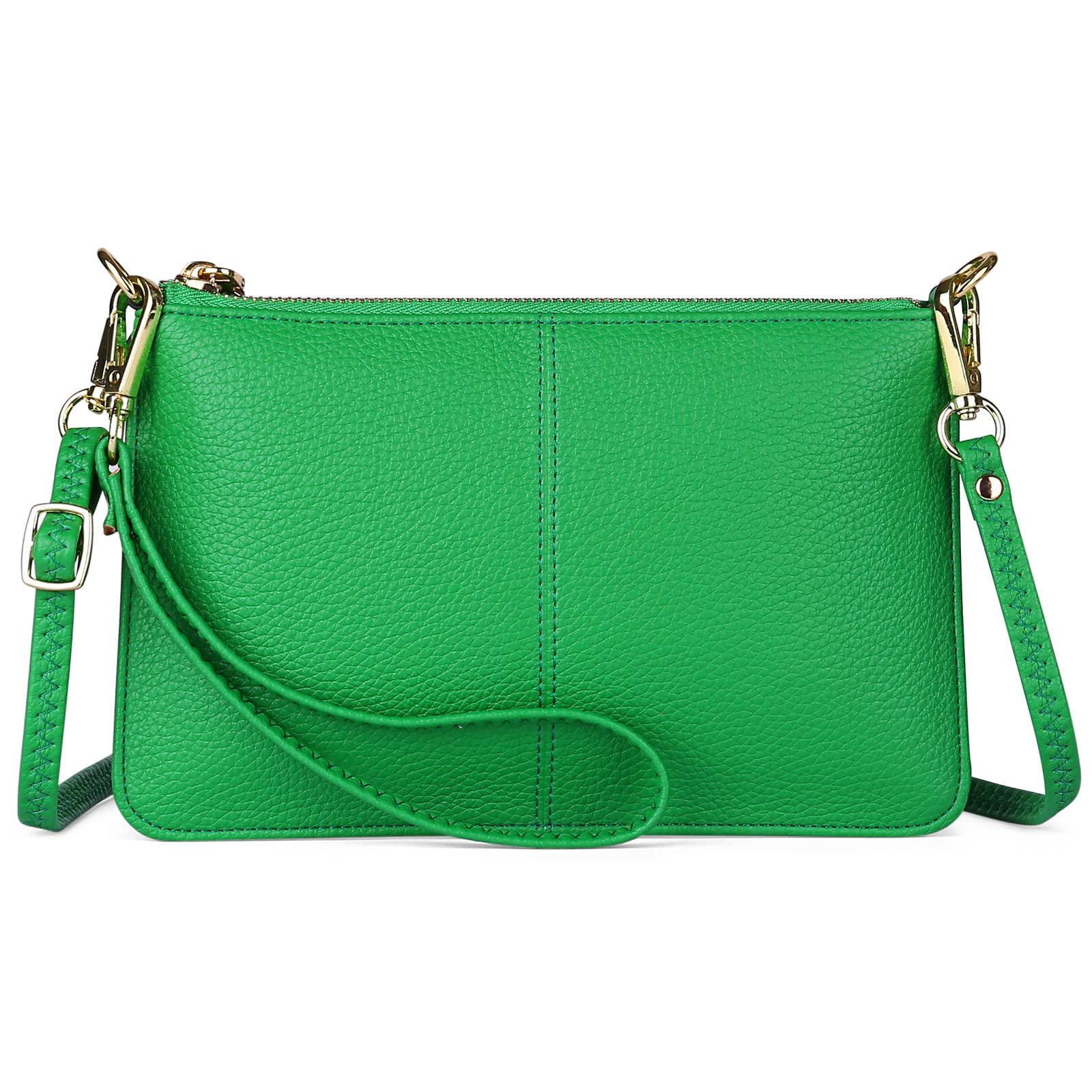 SENDEFN Genuine Leather Wristlet Clutch Purse for Women - RFID Blocking Crossbody Shoulder Bag with Multiple Card Slots | Perfect for Everyday Use, Travel, and Night Out