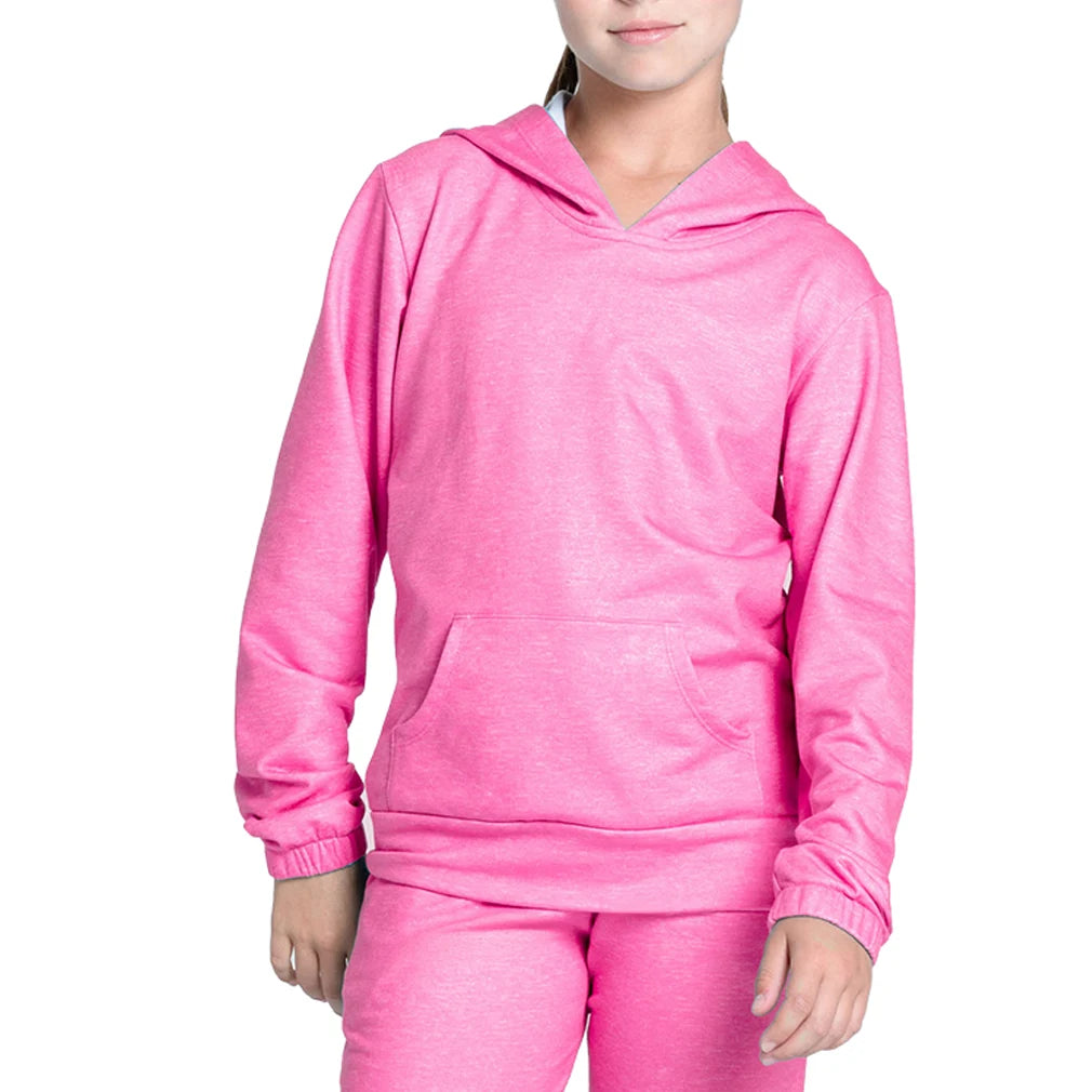 Girls' Heather Tennis Hoodie - Soft & Comfortable Pullover for Kids - Perfect for Tennis, School & Casual Wear