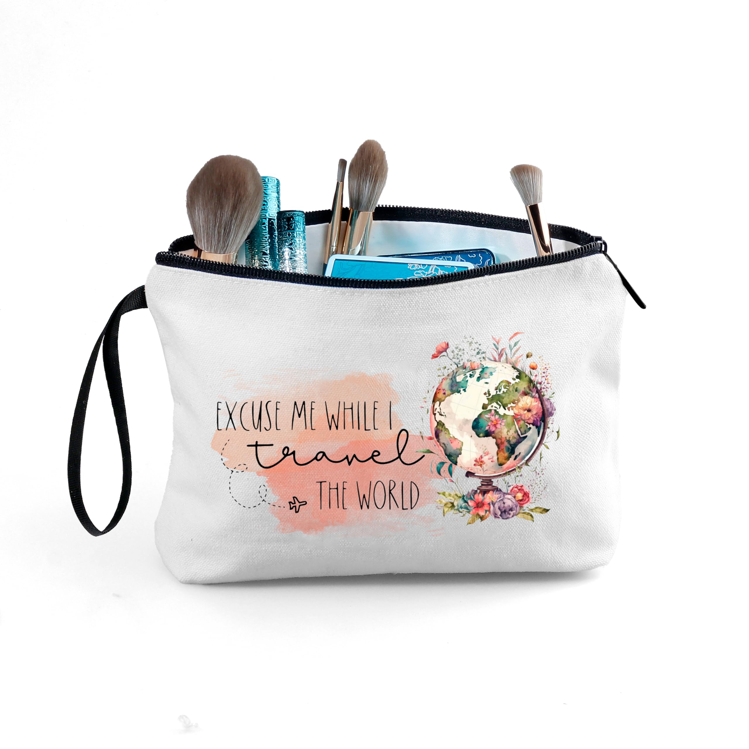 Travel Makeup Bag Organizer - Waterproof Cosmetic Case for Women | Perfect Birthday, Christmas Gift for Her, Mom, Sister, Daughter & Friends | Ideal for Air Travel, Vacation & Business Trips