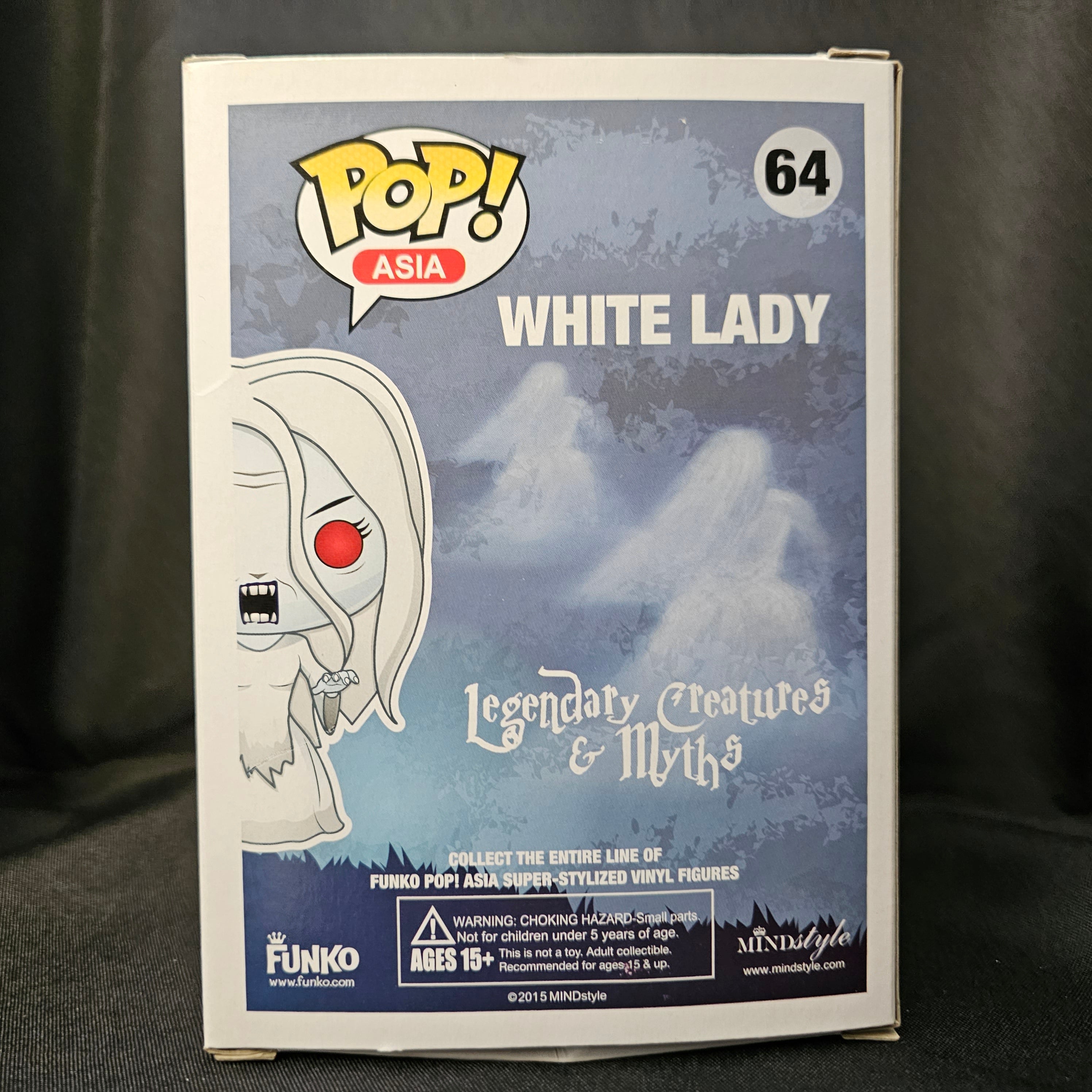 Asia Pop! Glow in the Dark White Lady Vinyl Figure - Legendary Creatures & Myths Collectible #64 - Perfect for Anime Fans, Horror Collectors & Nightlight Decor