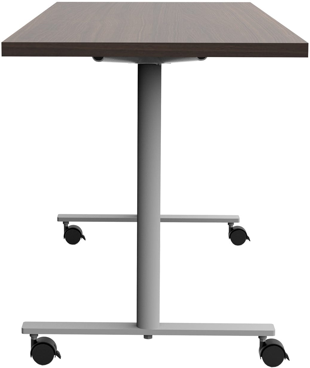 Safco JURNI 60 x 24 Inch Multi-Purpose Adjustable Height Table with T-Leg Base & Locking Casters - Perfect for Office, Classroom, Conference Room & Home Workspace [JN6024NFXTCA]