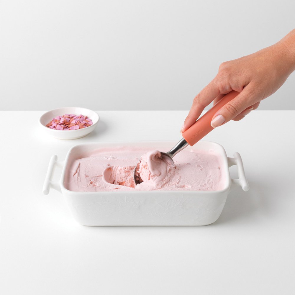 Premium Stainless Steel Ice Cream Scoop - Heavy Duty Ergonomic Design for Smooth Scooping - Perfect for Gelato, Sorbet & Frozen Desserts - Ideal for Home Kitchens, Ice Cream Shops & Dessert Bars