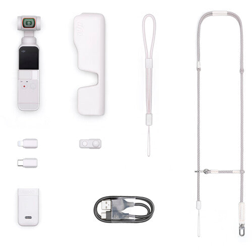DJI Pocket 2 4K Handheld Gimbal Stabilizer with Creator Combo (Sunset White) - Perfect for Vlogging, Travel & Content Creation