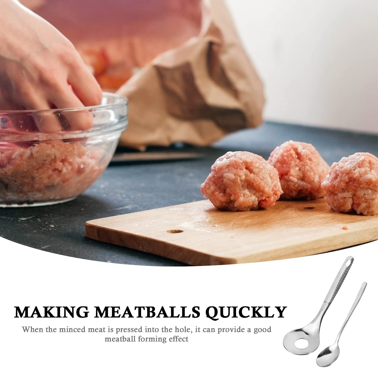 2-Pack Non-Stick Meatball Maker & Melon Baller - Kitchen Gadget for Perfect Meatballs & Fruit Scooping - Ideal for Baking, Cooking, and Food Prep at Home