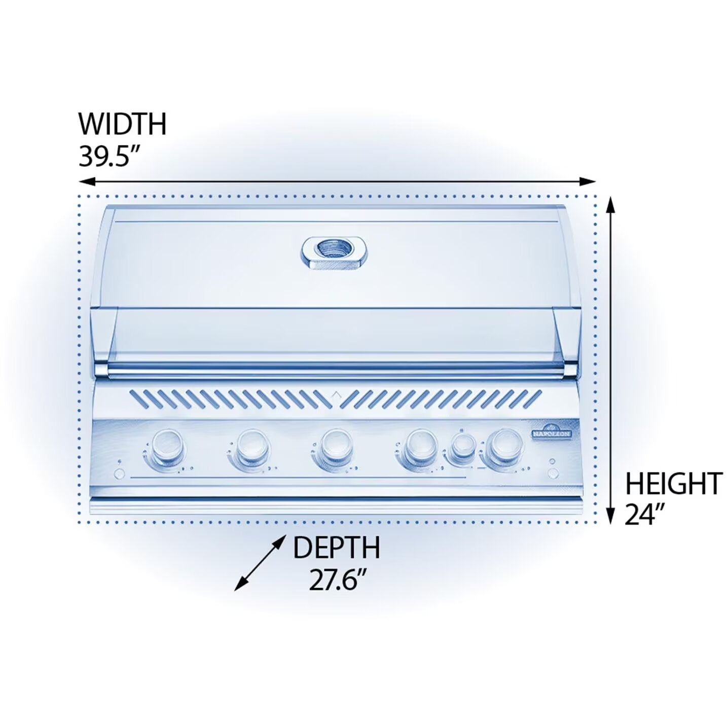 Napoleon 700 Series 38 Inch Built-In Natural Gas Grill - Premium Outdoor Cooking for Backyard BBQs, Patio Parties & Family Gatherings