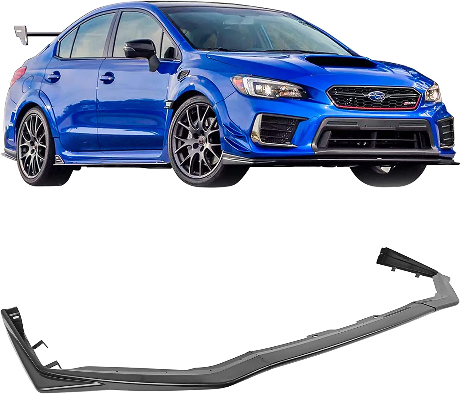 2018-2021 Subaru Impreza WRX & STI Front Bumper Lip Spoiler - 3 Piece Set for Sporty Style & Aerodynamics | Perfect for Street Racing & Car Shows