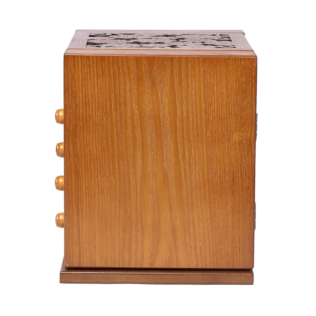 Wooden Jewelry Box for Women - Elegant Jewelry Organizer with Multiple Compartments for Necklaces, Rings, Watches & Accessories | Cherry Wood Storage Box for Dresser, Travel & Gift Giving