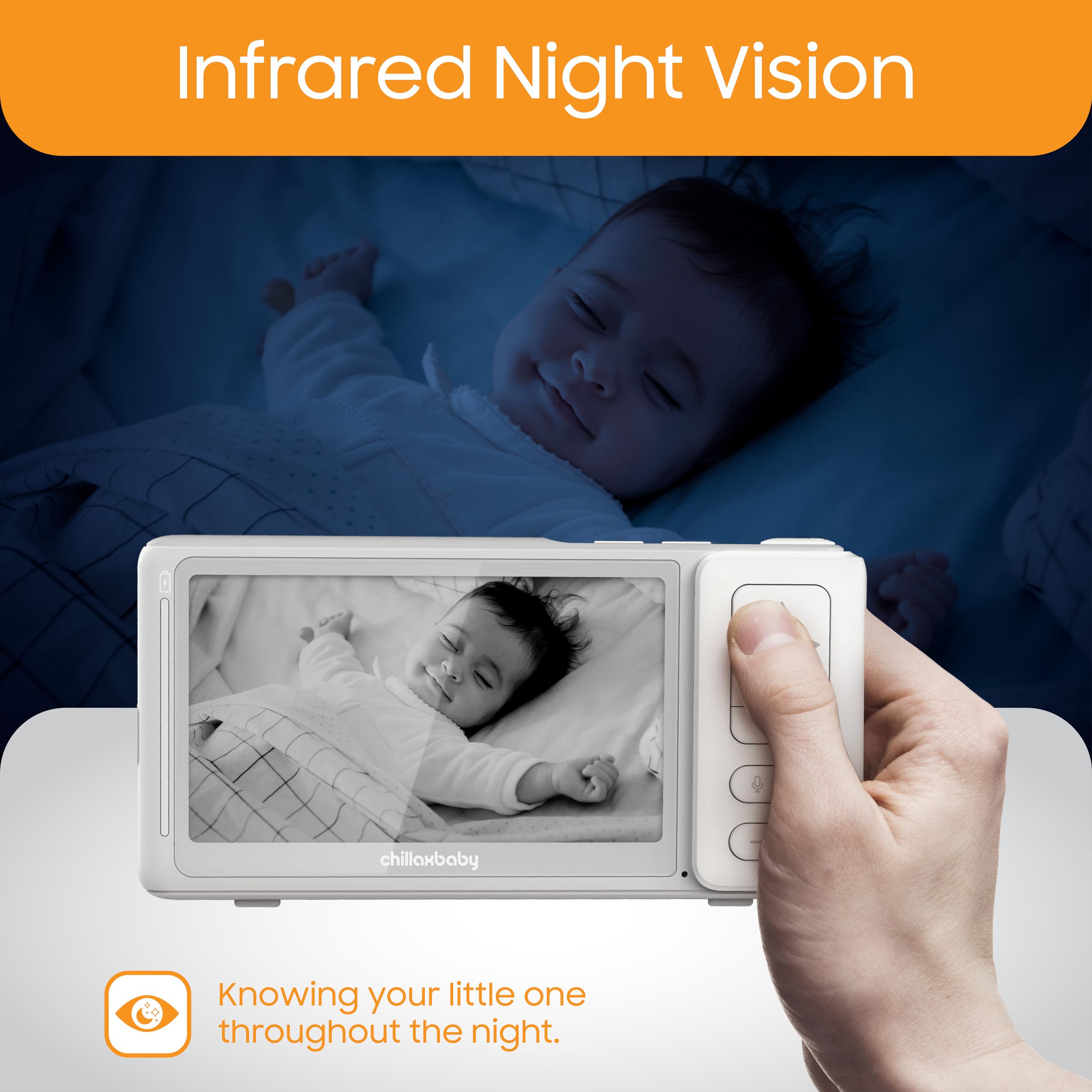 CHILLAX Giraffe Pro Max Baby Monitor with 1080p HD Camera & 5