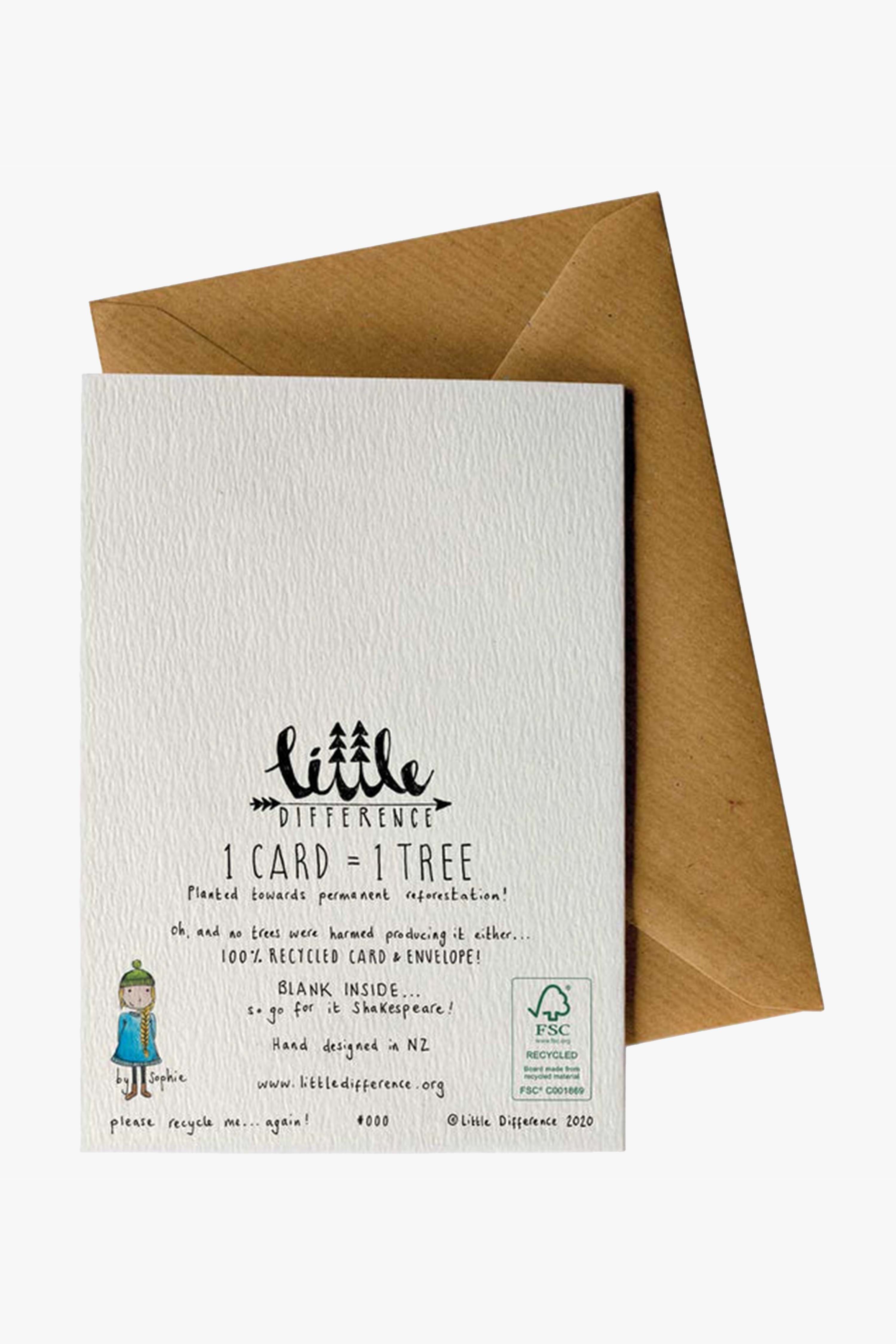 Eco-Friendly Mother Earth Greeting Card - Sustainable Recycled Paper - Perfect for Earth Day, Birthday & Thank You Cards