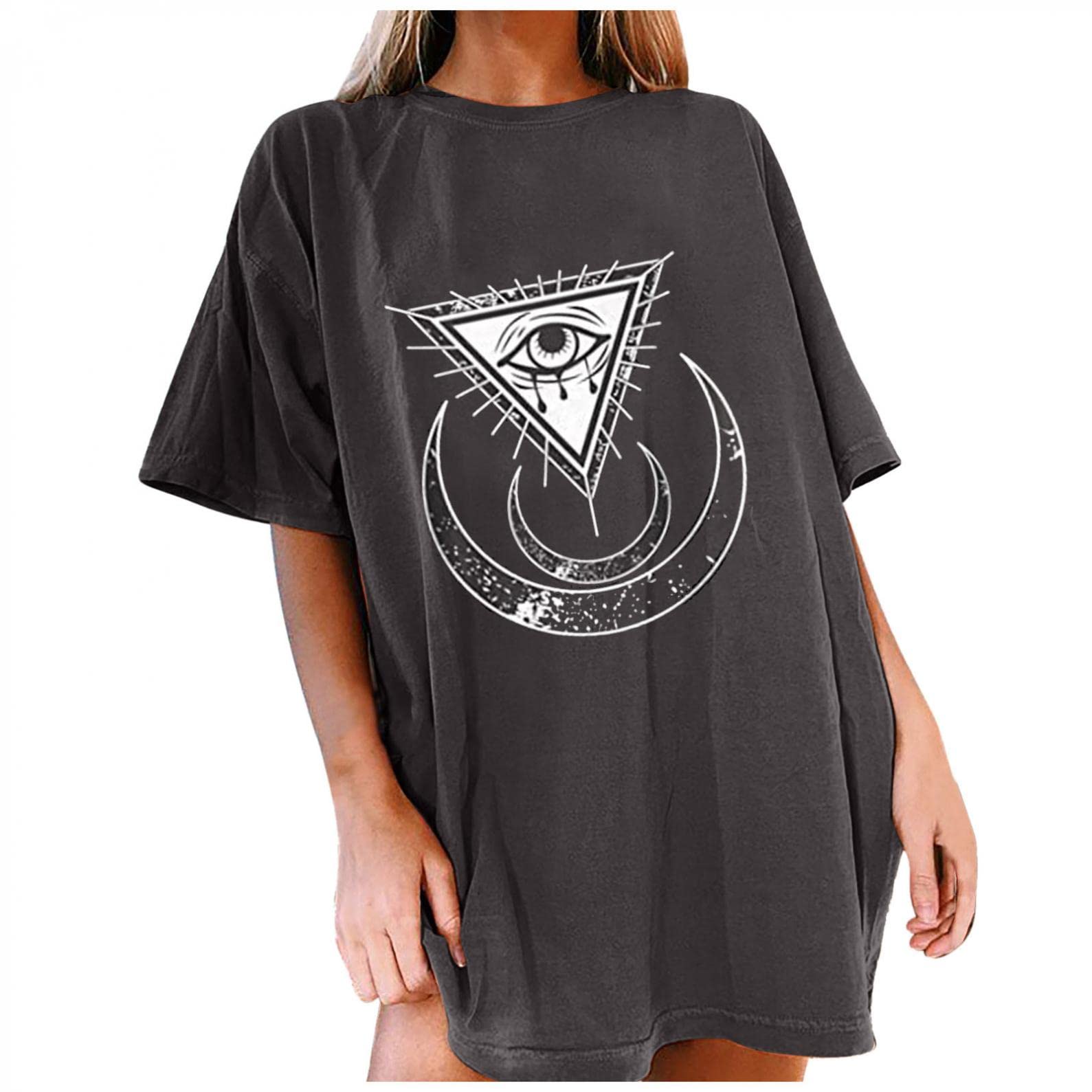 Women's Fashion Butterfly Print Round Neck Short Sleeve T-Shirt - Elegant Casual Blouse for Work, Date & Summer Outfits