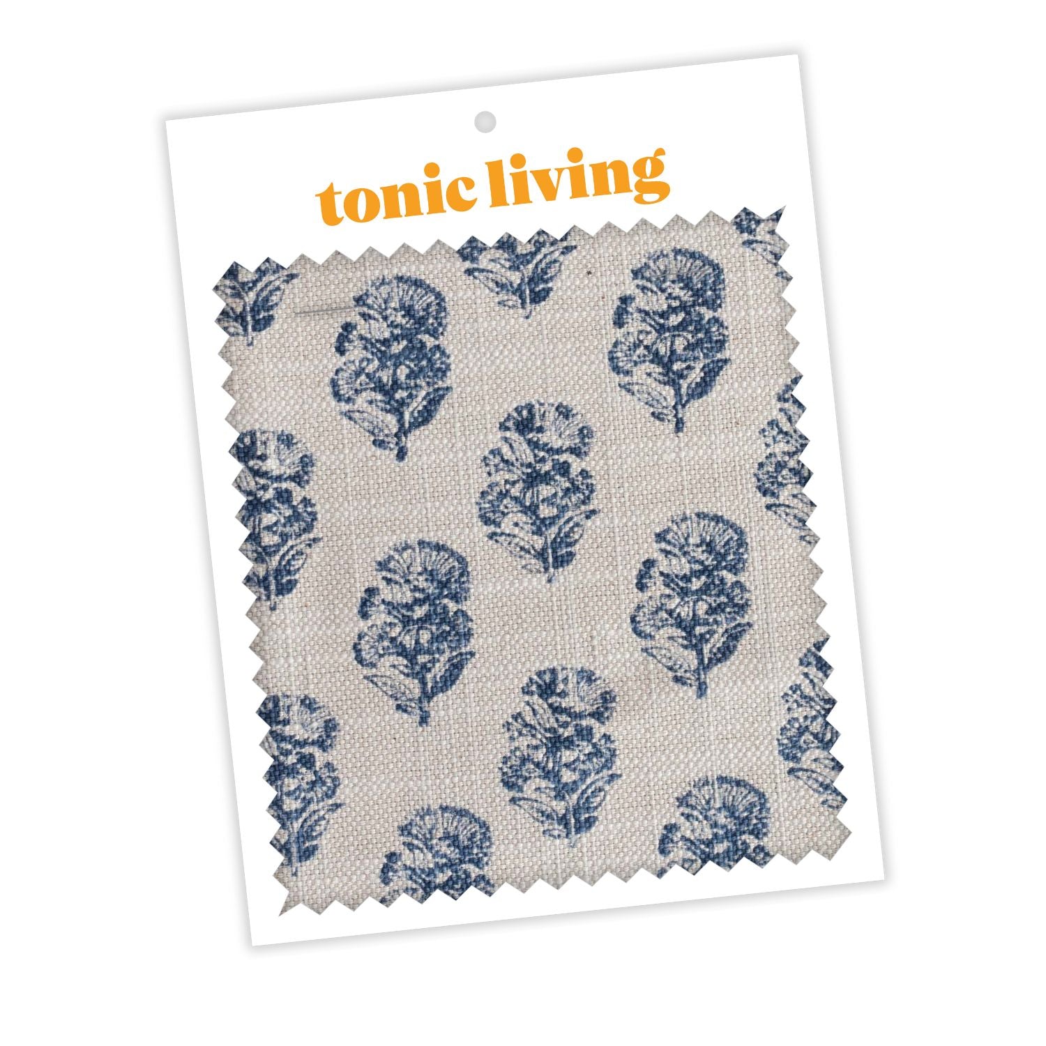 Zola Indigo Swatch - Premium Fabric Swatches for Home Decor & Upholstery | Perfect for DIY Projects, Curtains & Furniture