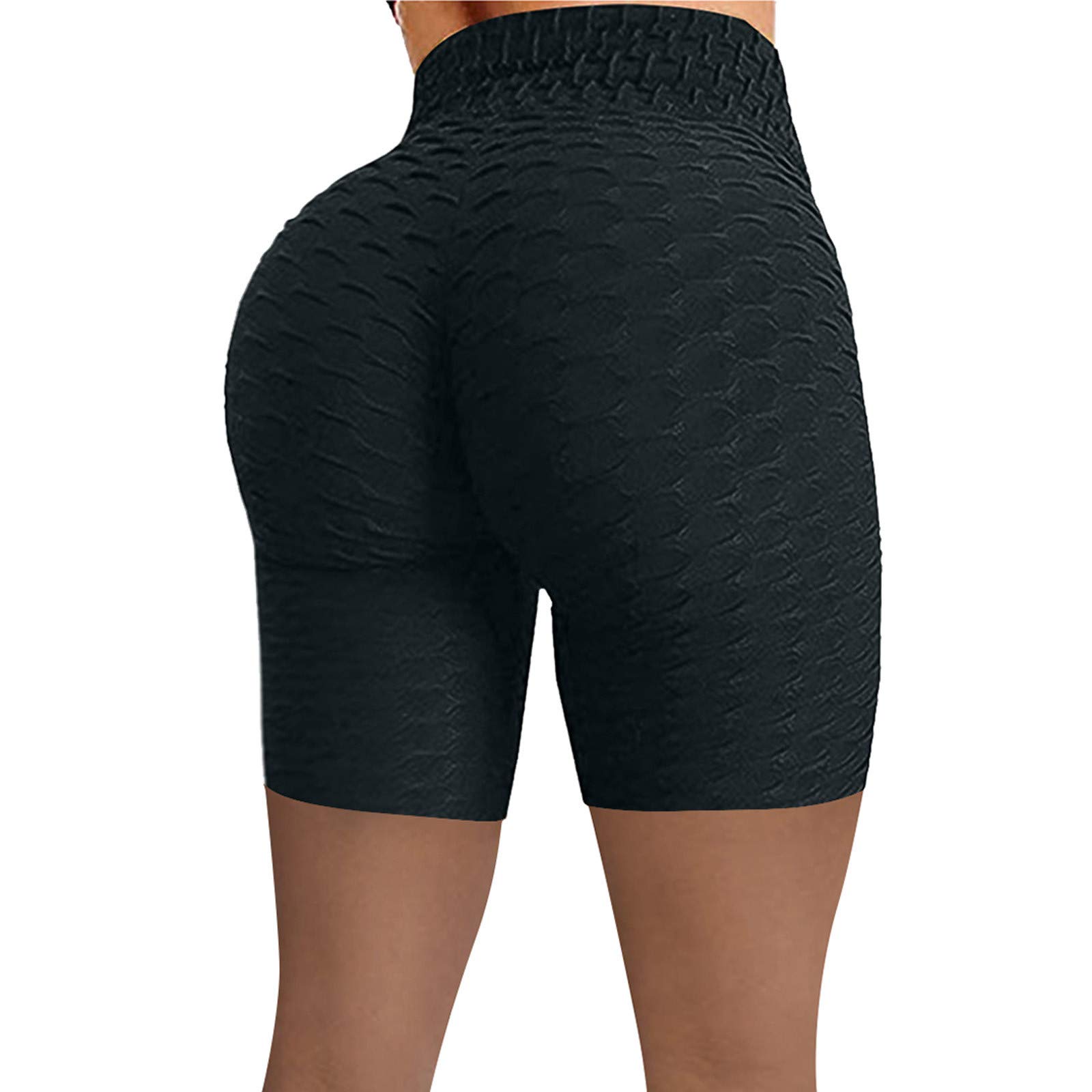 XIAOMAIBU High Waisted Yoga Shorts for Women - Plus Size Workout Leggings with Tummy Control, Butt Lifting Design & Pockets - Comfy Printed Sweatpants for Yoga, Gym, Running & Lounge Wear