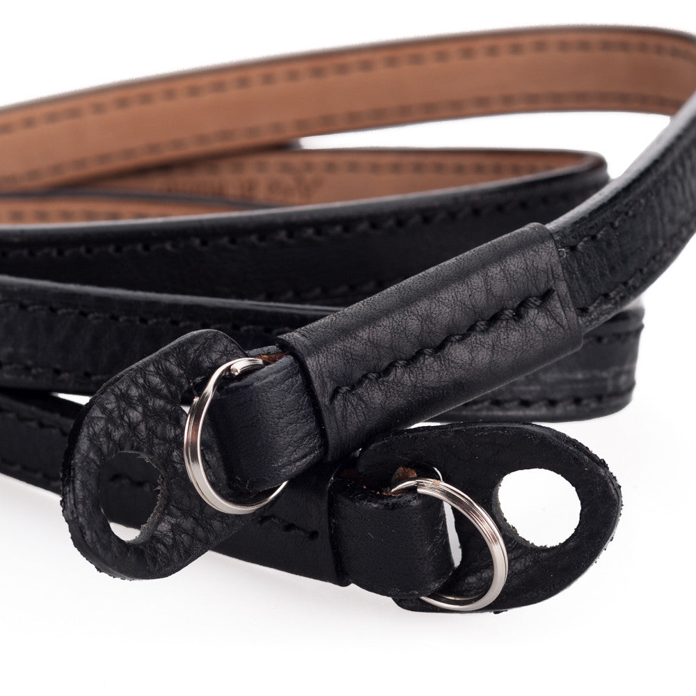 Arte di Mano Comfortable Camera Neck Strap - Reinforced 95cm Minerva Black with Black Stitching - Perfect for DSLR, Mirrorless & Film Cameras