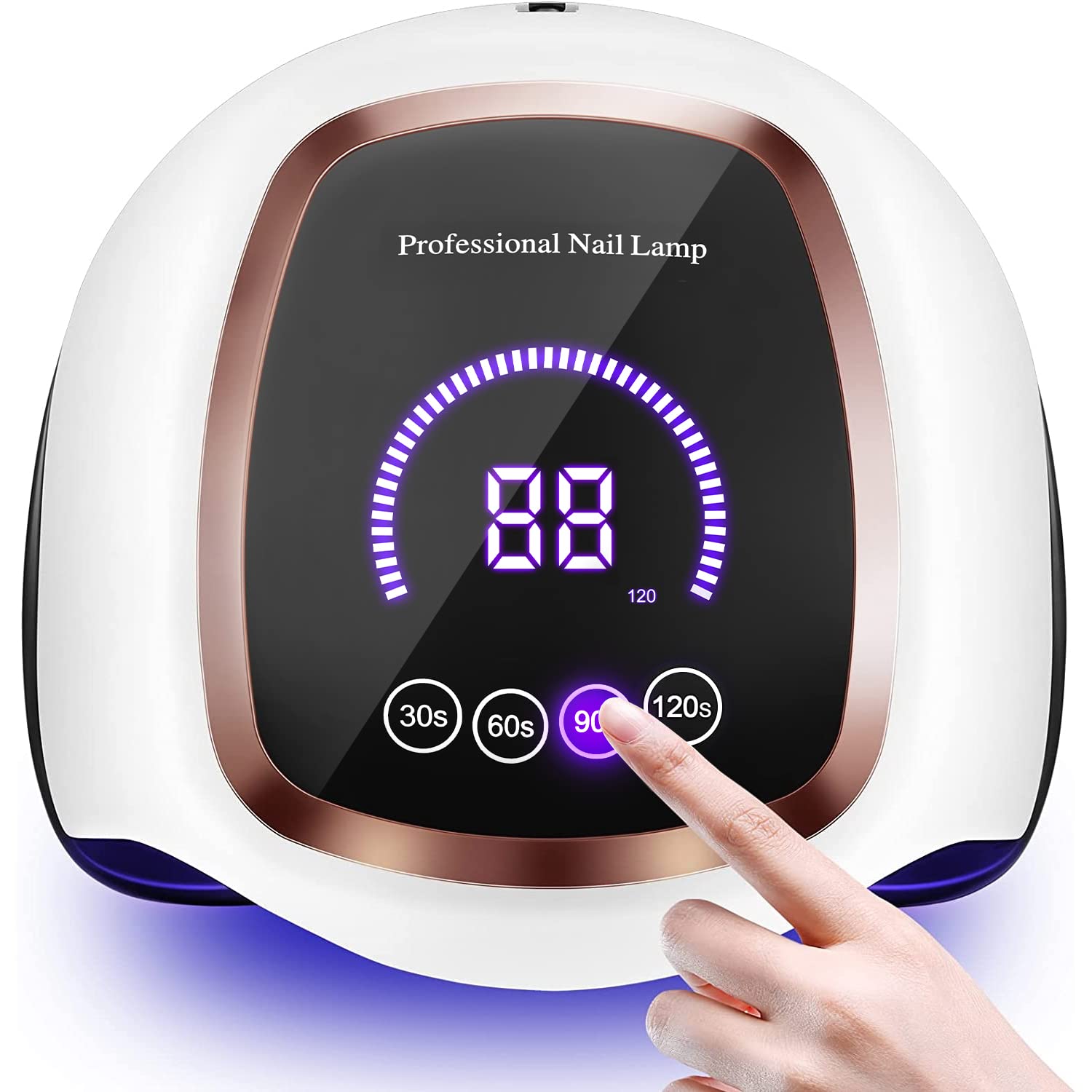 Professional UV LED Nail Lamp for Gel Polish - Automatic Sensor & 4 Timer Settings - Home & Salon Nail Curing Light for Fingernails & Toenails | Perfect for DIY Manicures, Pedicures & Nail Art