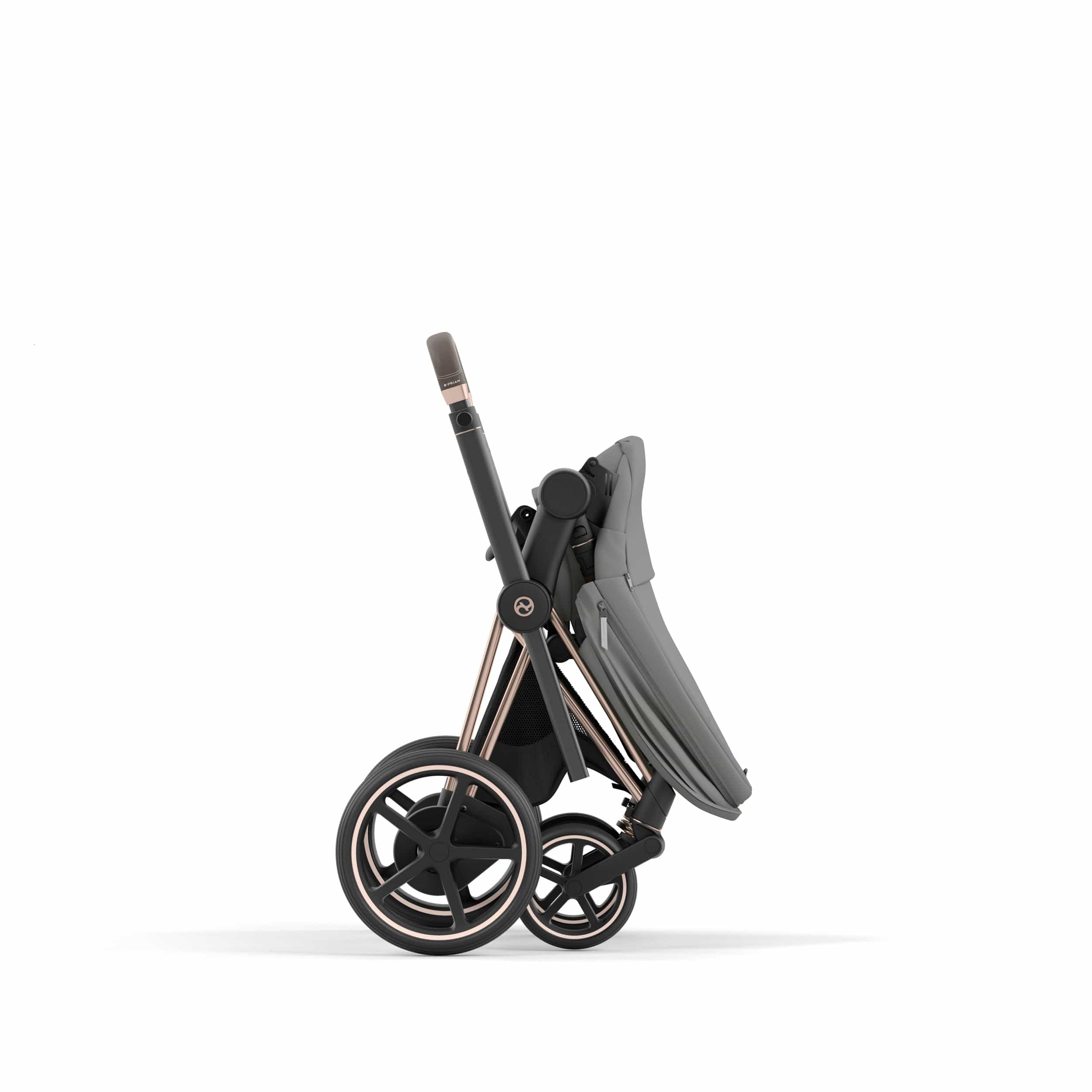 Cybex ePriam 2 Complete Stroller - Rose Gold & Brown Luxury Baby Stroller with All-Wheel Suspension | Perfect for City Walks, Shopping & Travel