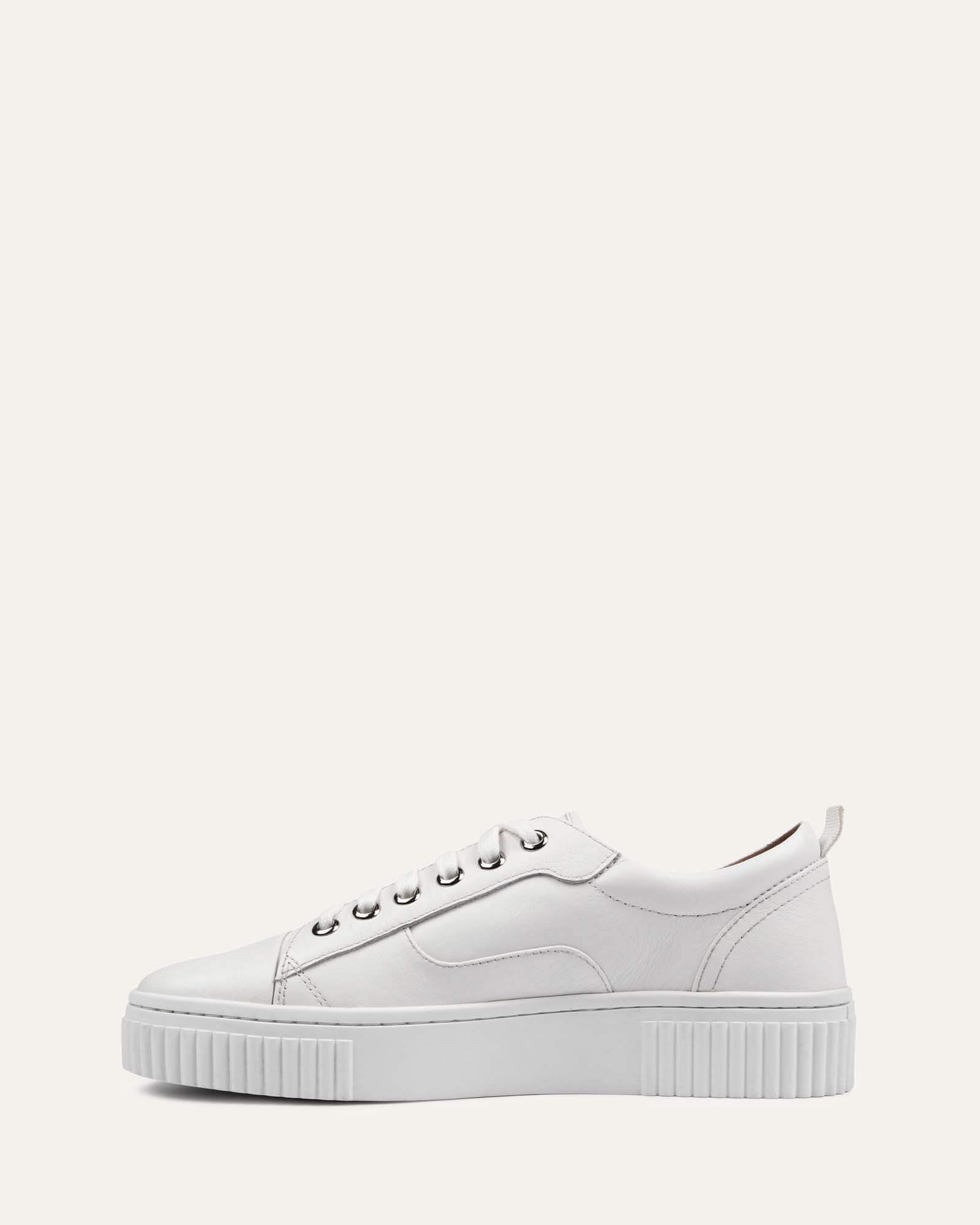 Claremont White Leather Sneakers for Men & Women - Comfortable Casual Walking Shoes for Everyday Wear, Gym, and Travel