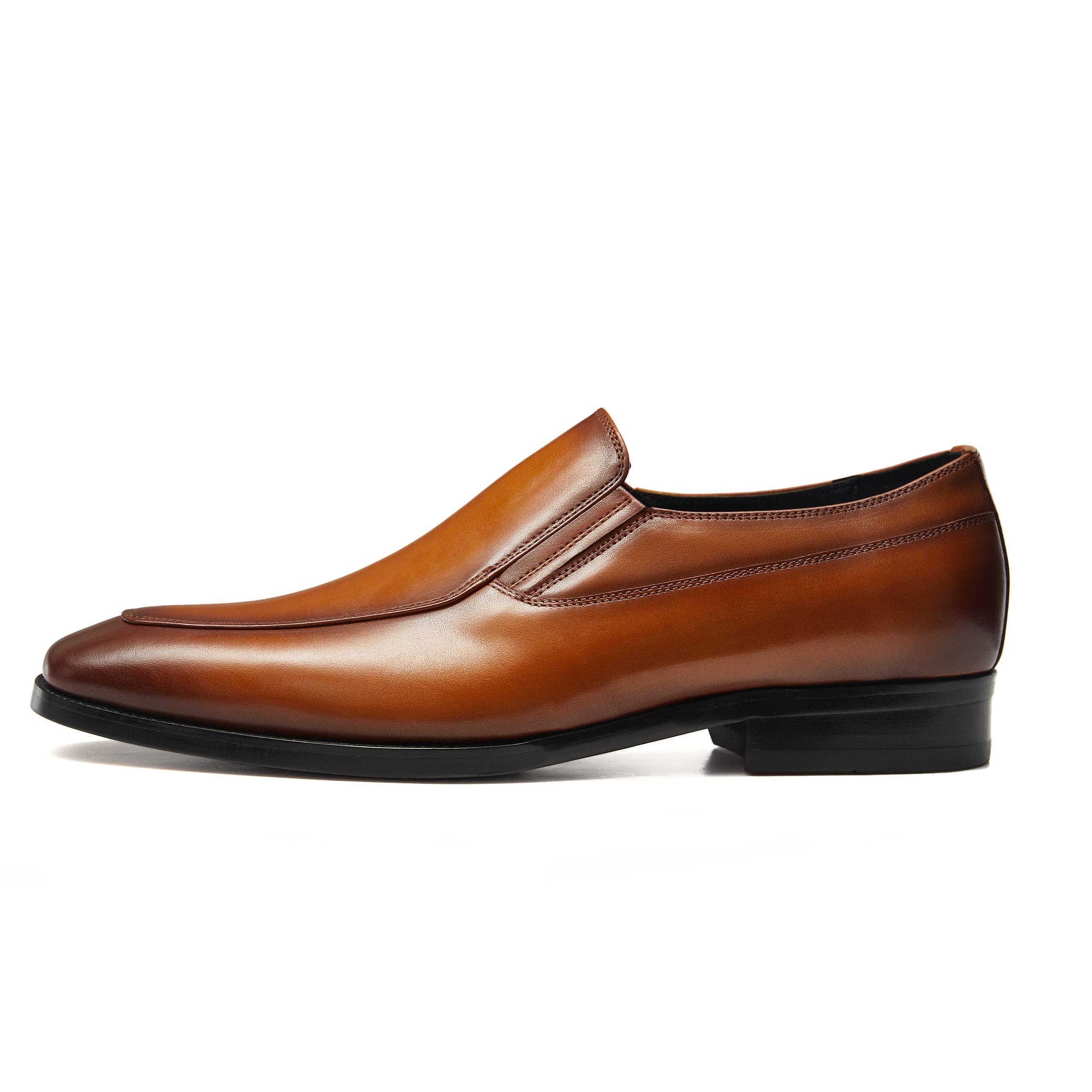Premium FRASOICUS Men's Leather Slip-On Loafers - Comfortable Dress Shoes for Business & Formal Occasions - Ideal for Office, Weddings & Special Events