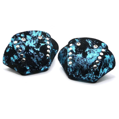 RollerStuff Metallic Splash Blue Toe Caps for Roller Skates - Protective Skate Toe Guards for Artistic & Outdoor Skating