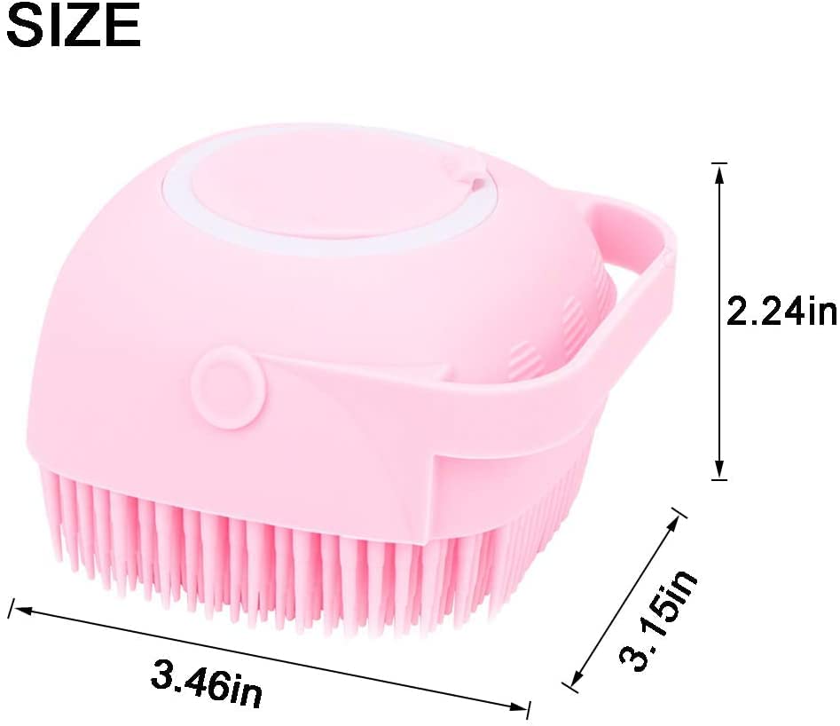 Premium Silicone Bath & Body Brush with Built-in Shampoo Dispenser - Exfoliating Scrubber for Deep Cleaning, Gentle Massage - Includes Scalp Massager Shampoo Brush - Perfect for Shower, Spa & Home Relaxation