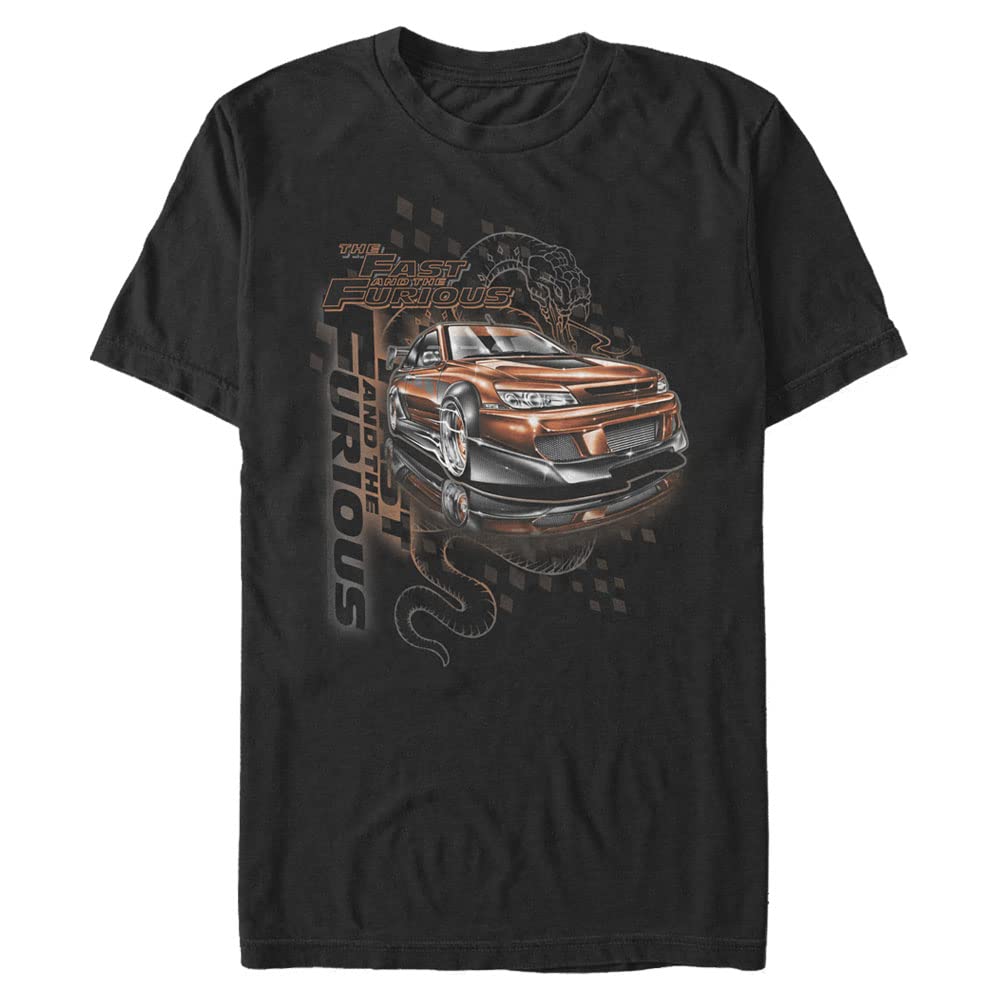 Big & Tall Orange Snake Graphic T-Shirt for Men | Comfortable Cotton Tee | Casual Wear & Halloween Costume
