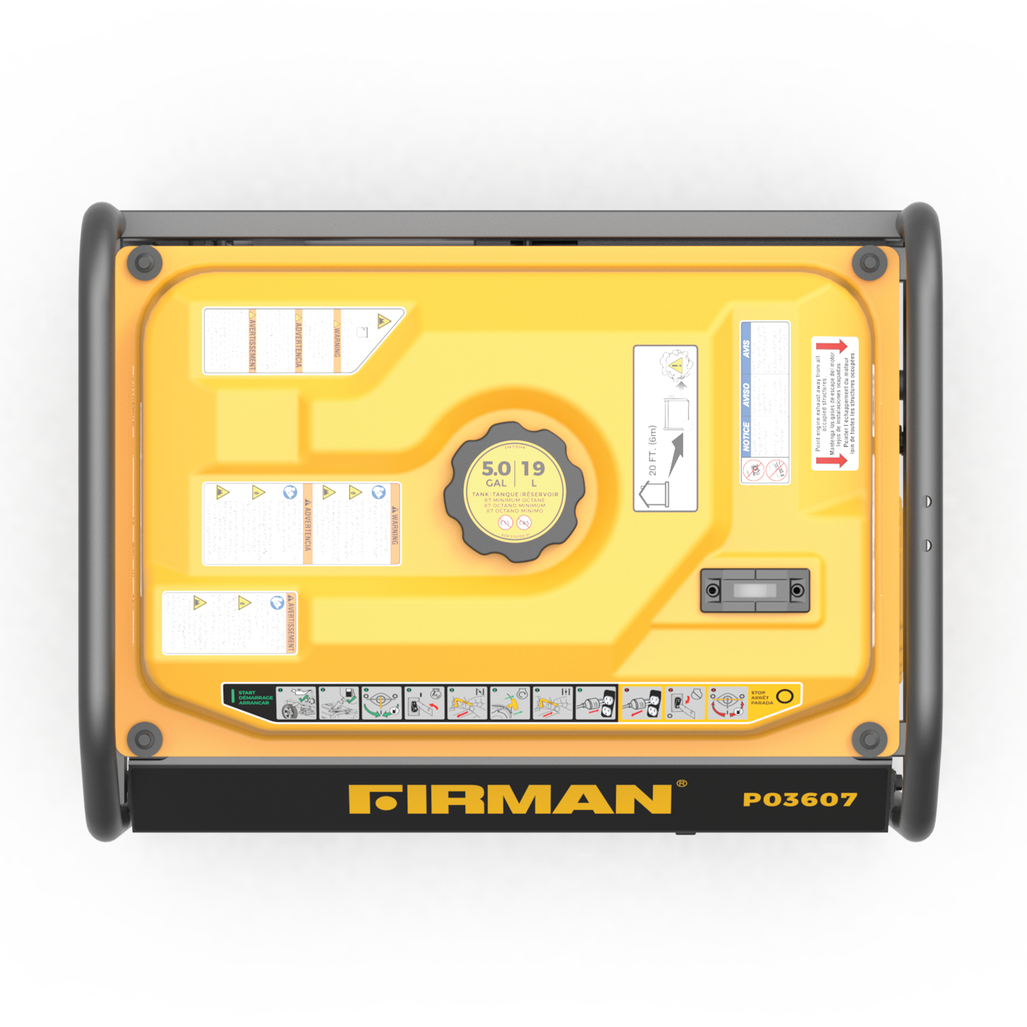 4550W Portable Gas Generator with Recoil Start - Reliable Power for Camping, Emergencies & Outdoor Activities