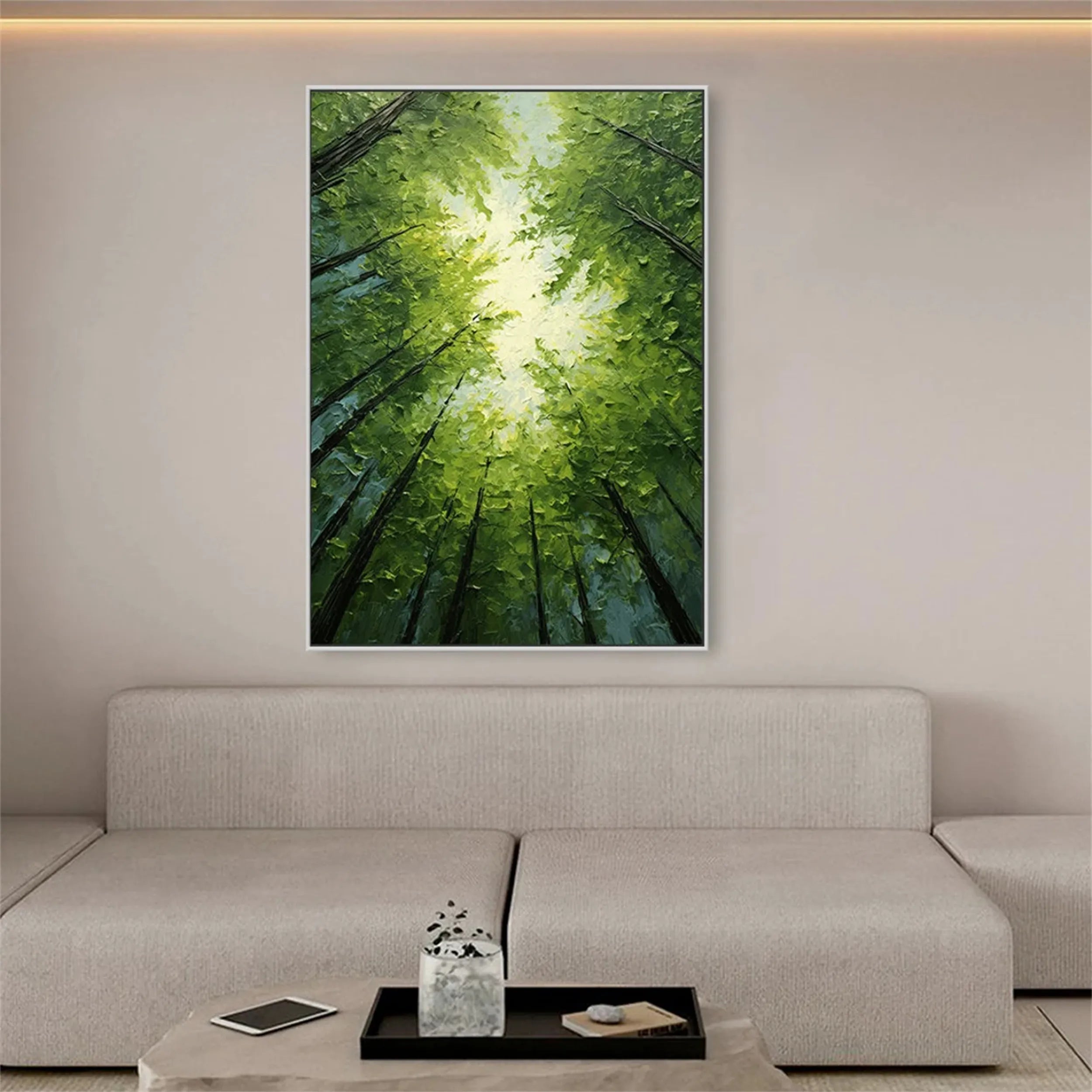 Blue & Green Abstract Wall Art Canvas Print #BG041 - Modern Home Decor for Living Room, Bedroom & Office