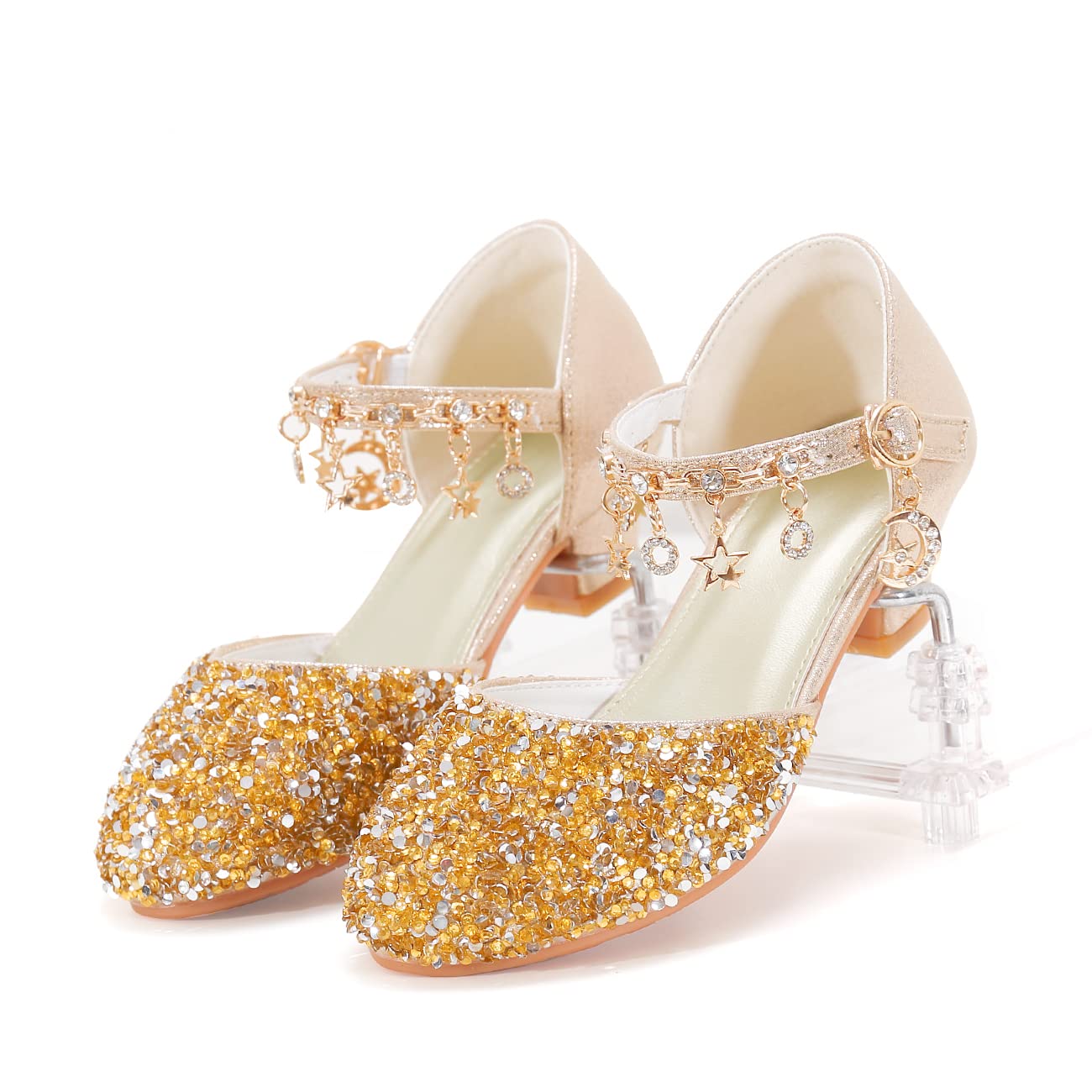 Sparkly Princess Heels for Girls - Elegant Dress Up Shoes for Little Girls | Cinderella Inspired Party Shoes for Weddings, Birthdays & Playtime