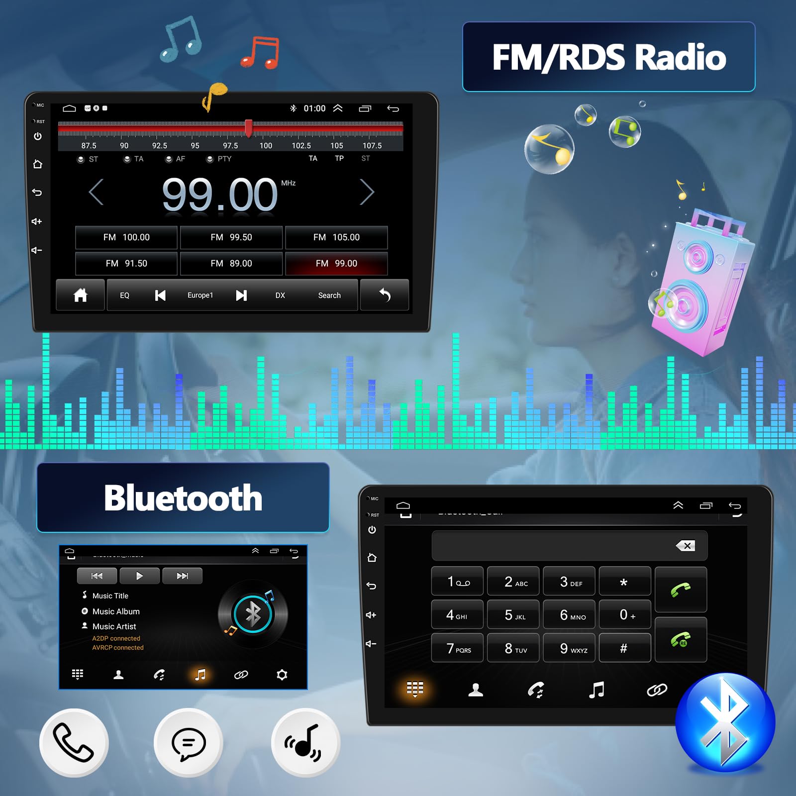 2+64GB Android 13 Car Stereo for Ford Escape 2007-2012 & Mazda Tribute 2007-2012 - 9