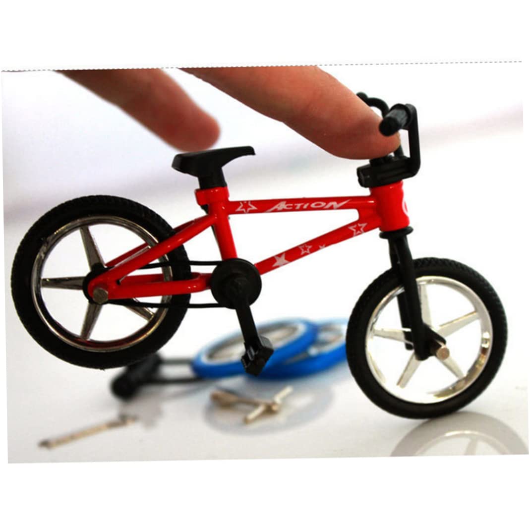 Mini Finger Bikes - Small Mountain Bike Model Toys for Boys & Kids - Red Mini Bicycle Ornament & Racing Bike Toy - Perfect for Desk Decor, Collectibles & Pretend Play