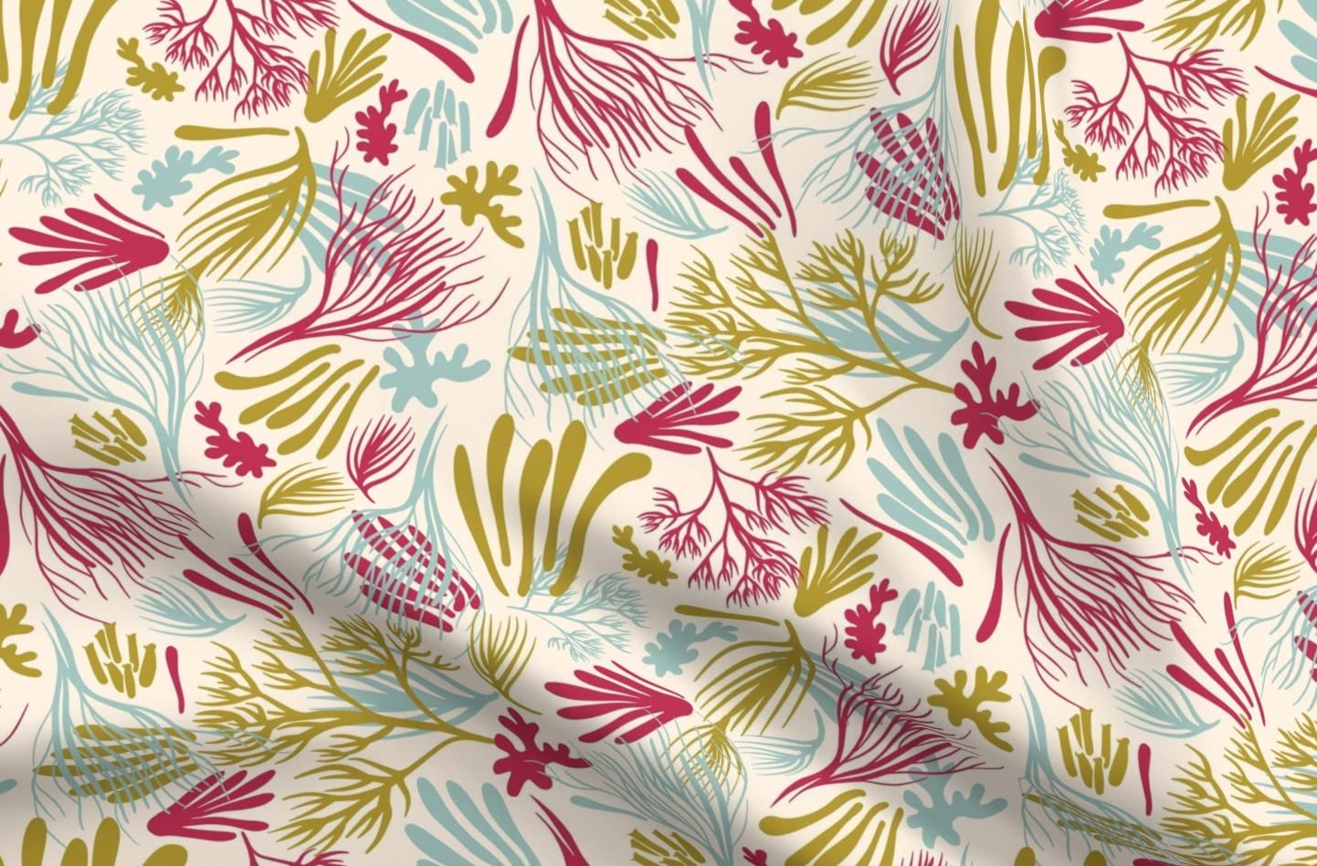 **Premium Spoonflower Fabric - Paddle Water Sea Waterways Print on Soft Minky Fabric by The Yard - Perfect for Sewing Baby Blankets, Quilt Backing & Plush Toys - DIY Home Decor, Nursery & Craft Projects**