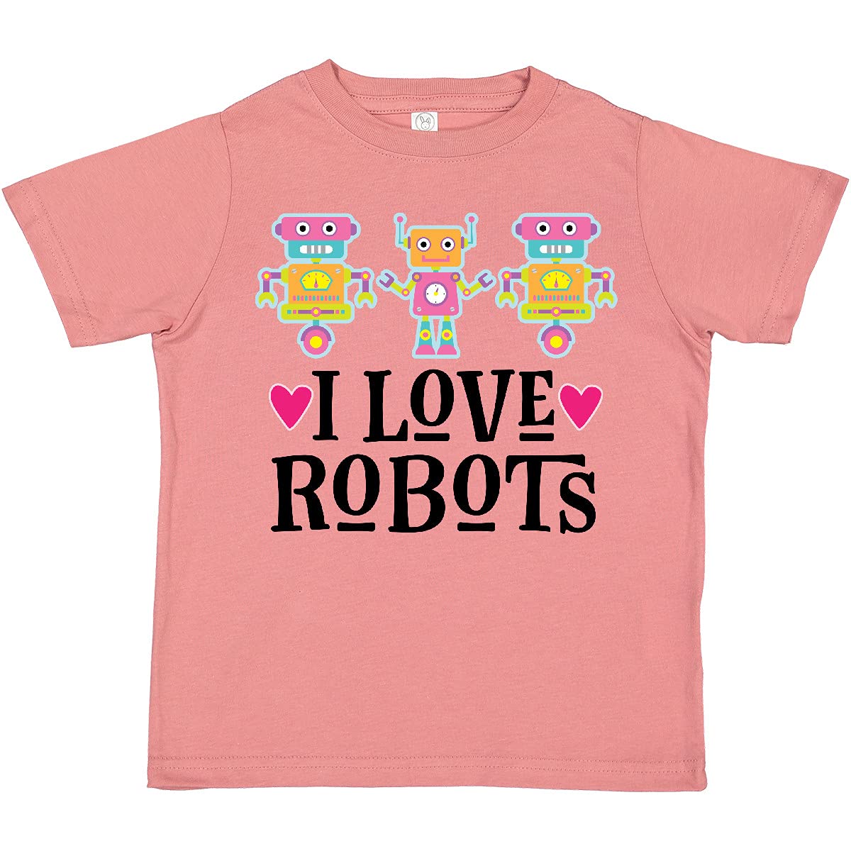 Inktastic I Love Robots Cute Robotics Toddler T-Shirt - Fun Graphic Tee for Kids, Boys & Girls - Perfect for Playdates, School & Robot-Themed Parties